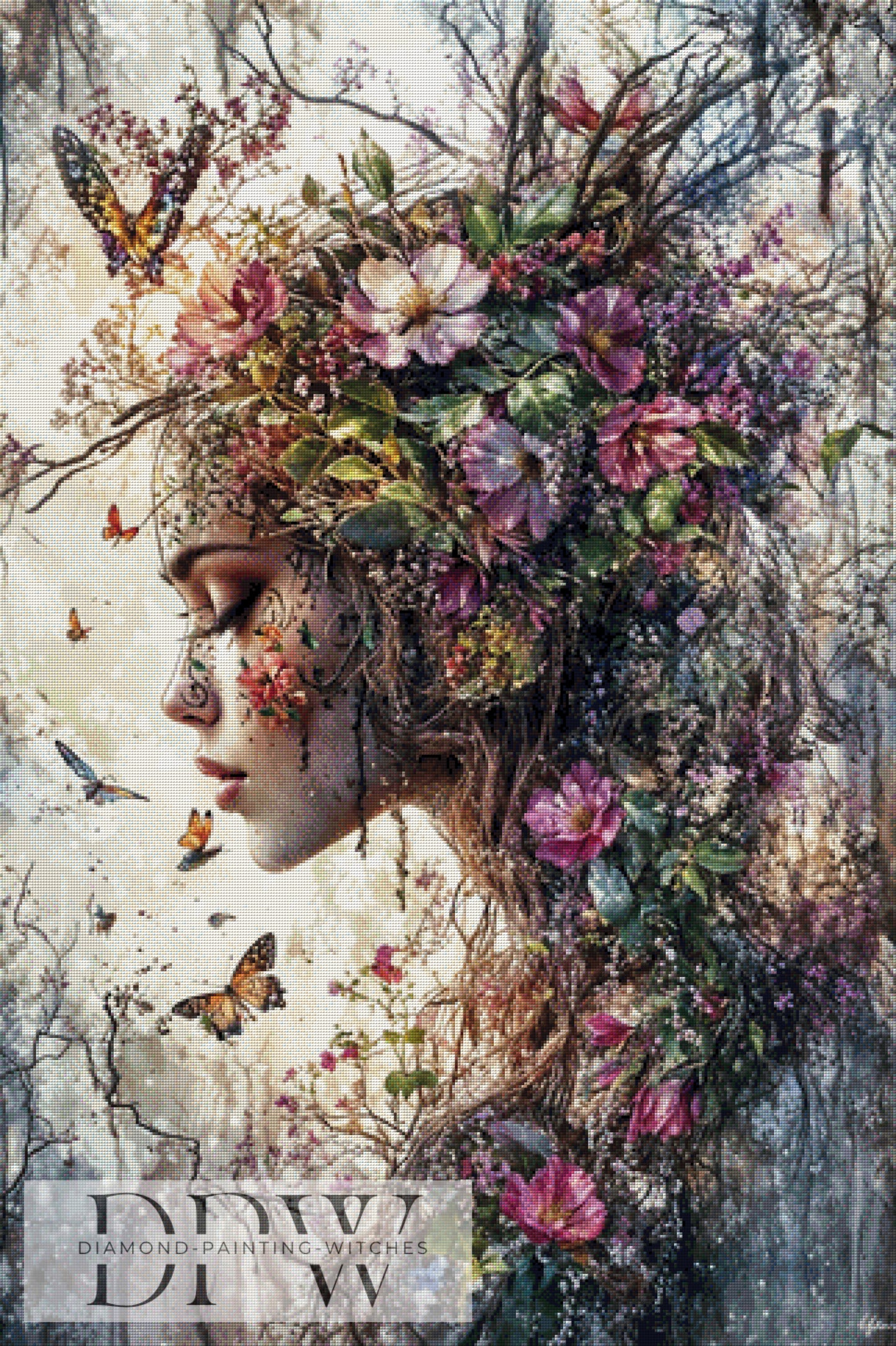 Flora meets beauty by Pixxel Pics 80x90cm mit 250 Farben DPW-3516