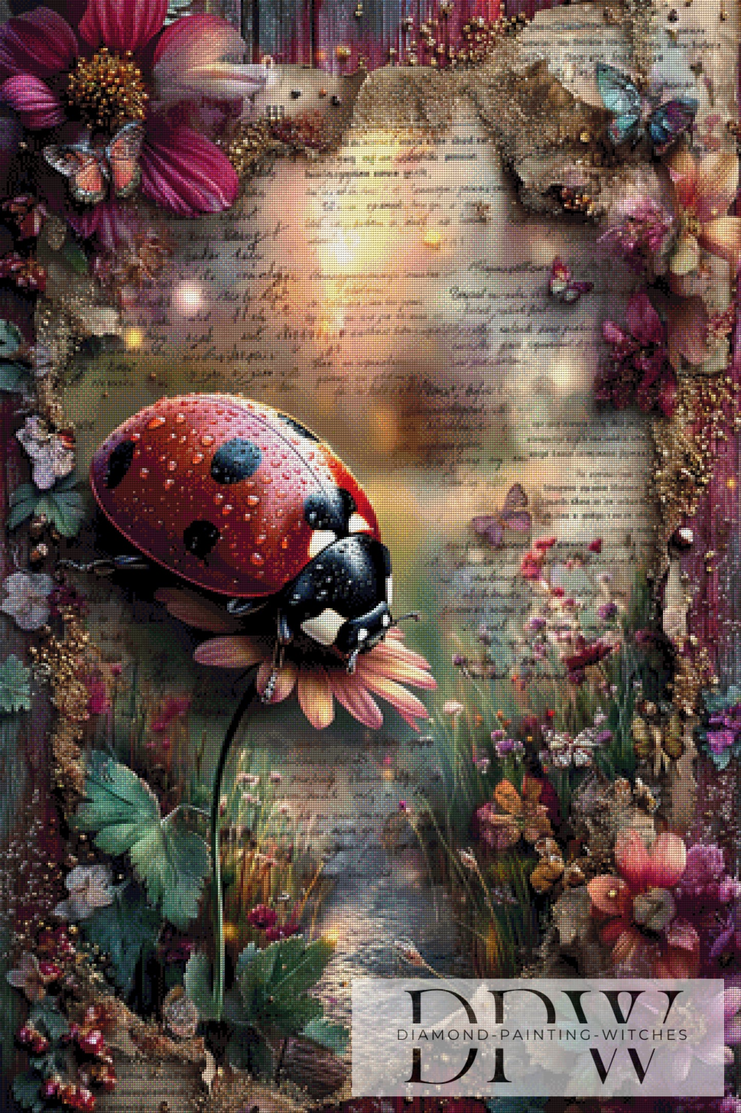 Vintage Marienkäfer by ellufija 80x120cm mit 300 Farben DPW-3545