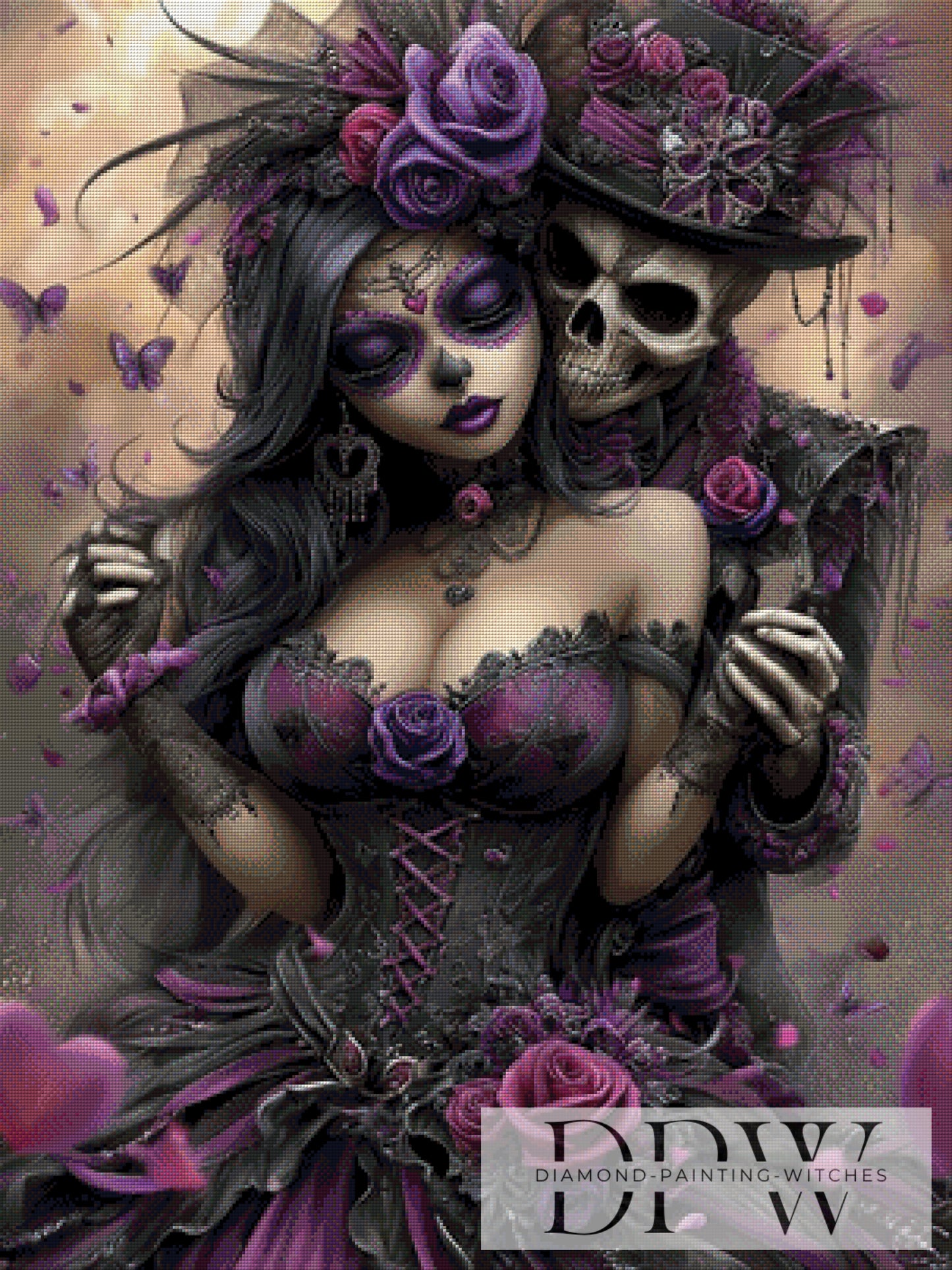 Halloween Tanznacht I by Elly_A.I. 75x100cm mit 130 Farben DPW-3559