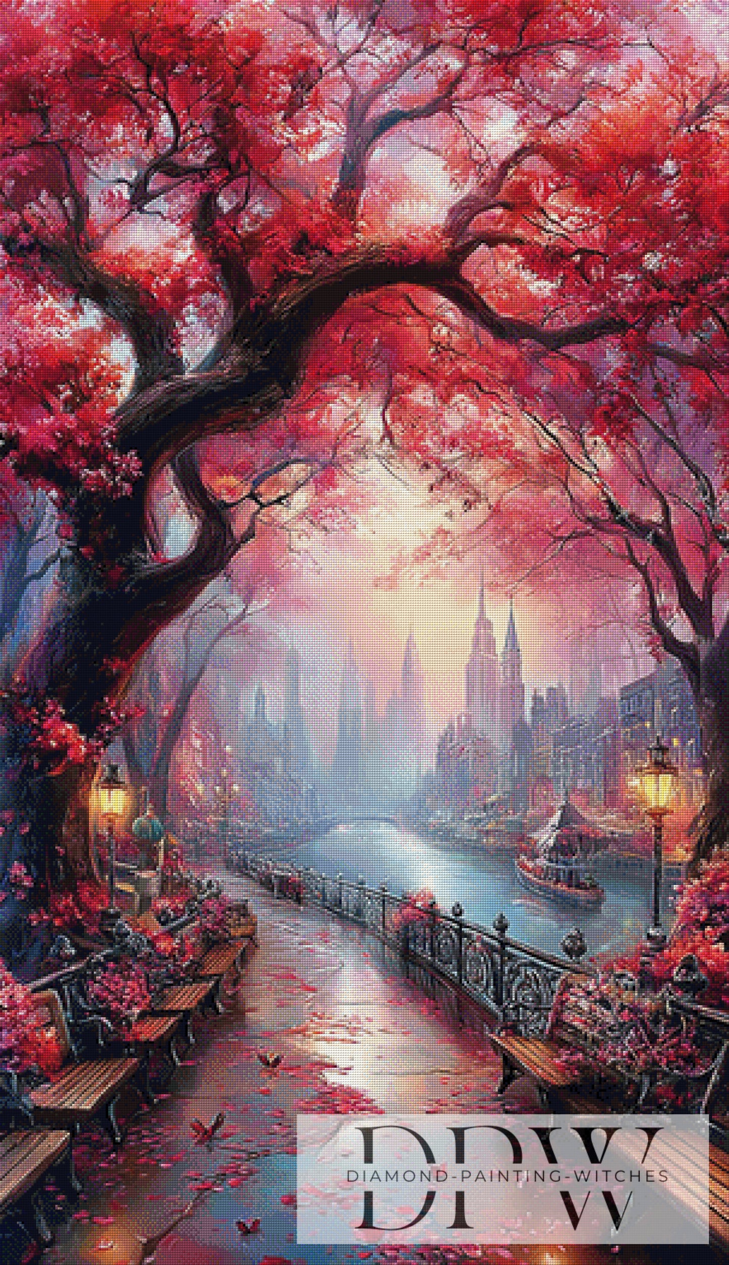 Dämmerung im Rosenhafen by Elly_A.I. 75x130cm mit 270 Farben DPW-3576