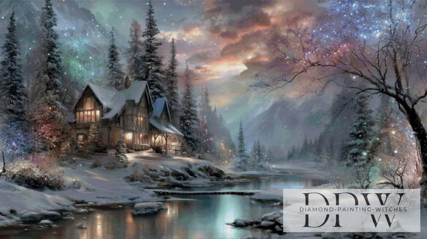 Winter Dream Valley by Elly_ A.I. 160x90cm mit 180 Farben DPW-3577