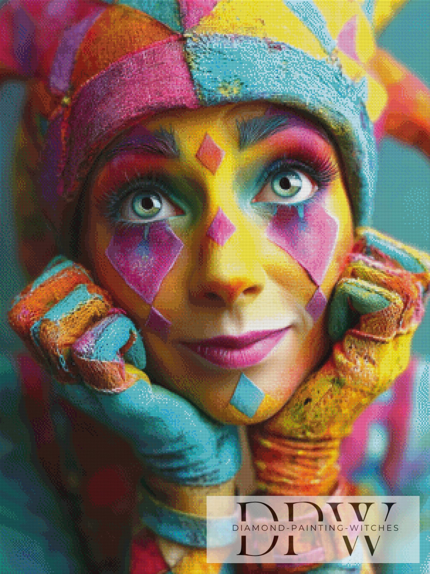 Harlekin der Träume by QN 75x100cm mit 390 Farben DPW-3590