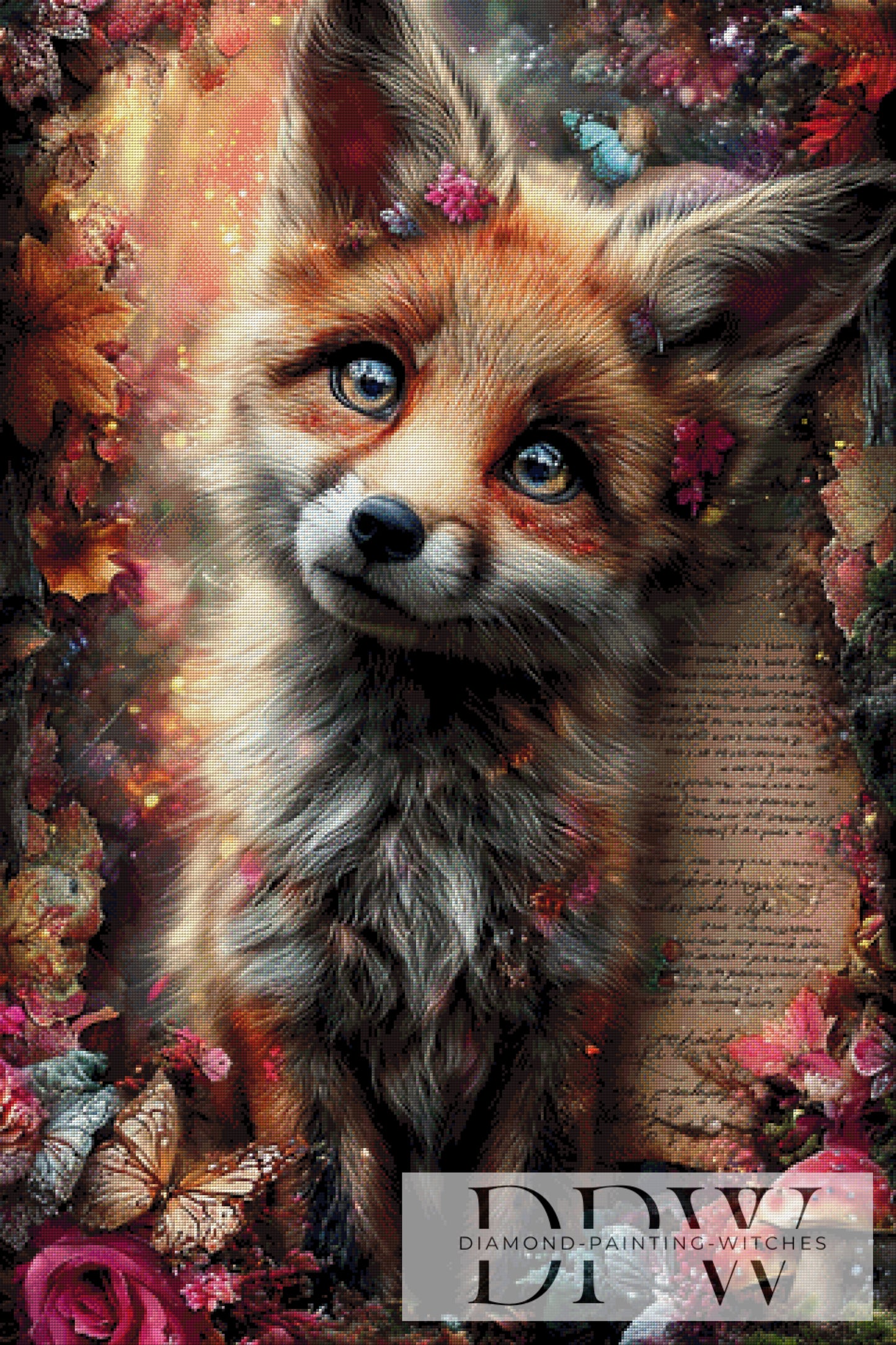 Vintage Fuchs by ellufija 80x120cm mit 300 Farben DPW-3607