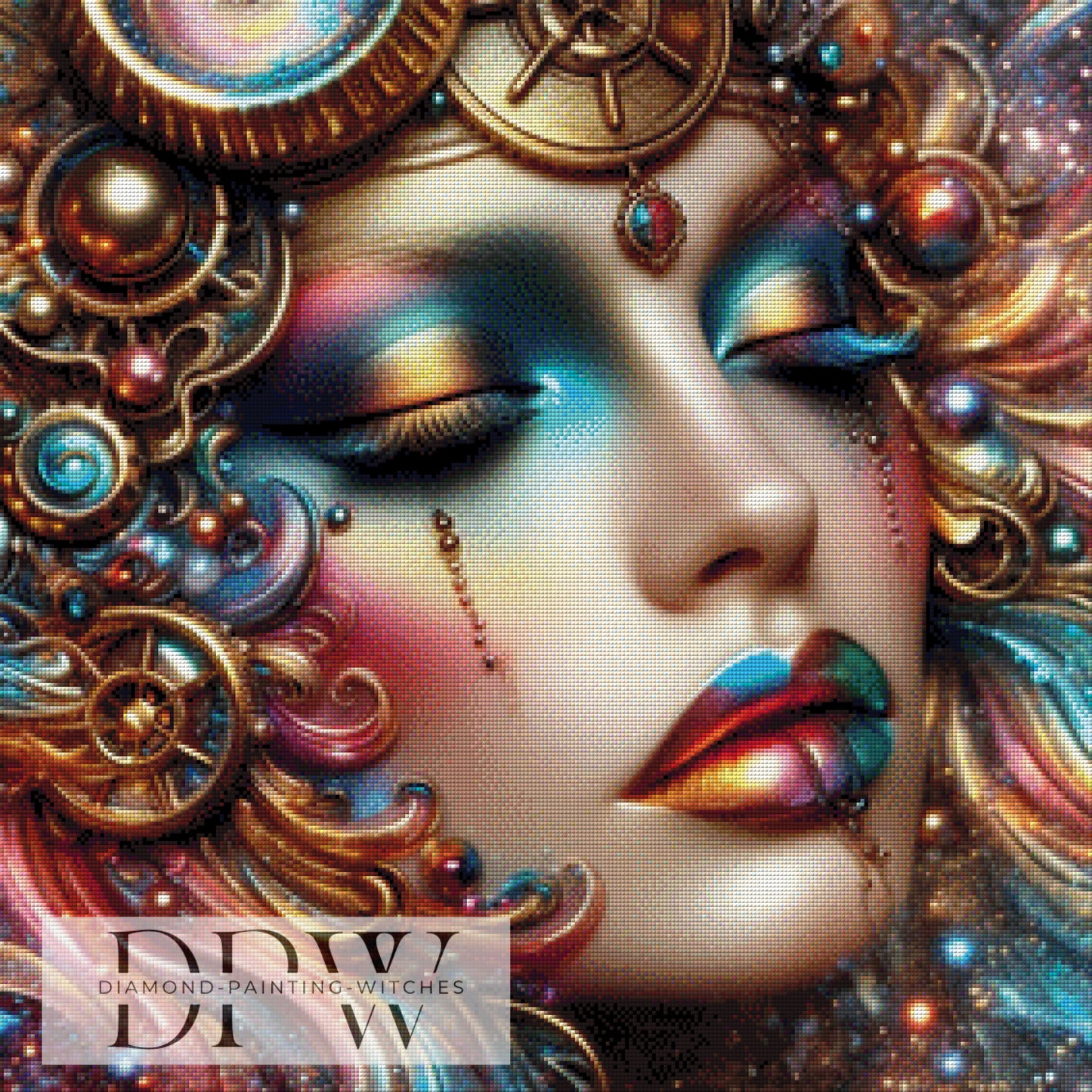 Metallic Woman by CreatiVart, 70x70cm mit 300 Farben DPW-3665