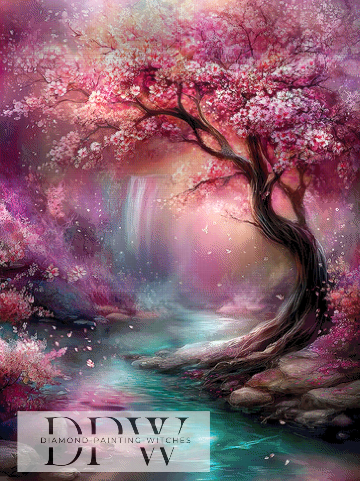 Majestätische Nelkenkirsche by Elly_A.I. 90x120cm mit 260 Farben DPW-3683