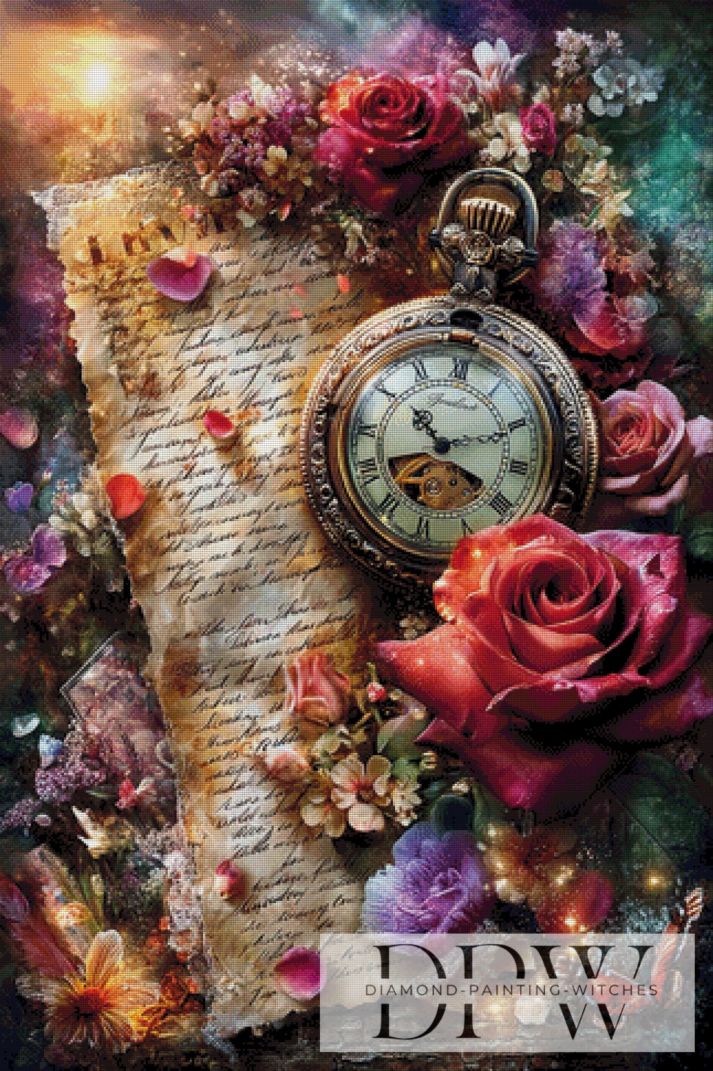 Vintage Zeit der Erinerung by ellufija 80x120cm mit 340 Farben DPW-3694