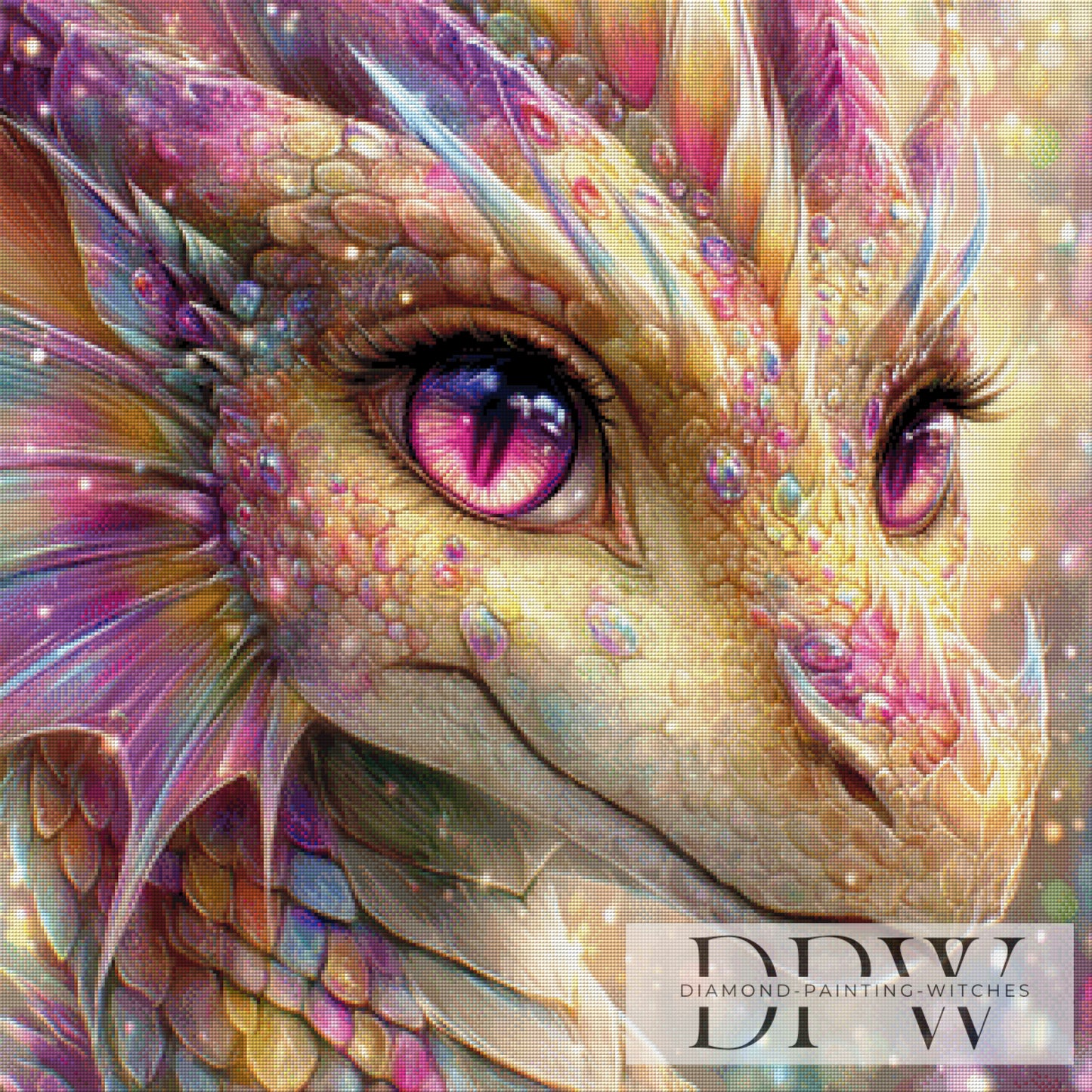 Sparkle Dragon by Casalla Vendetta 80x80cm mit 300 Farben DPW-3705
