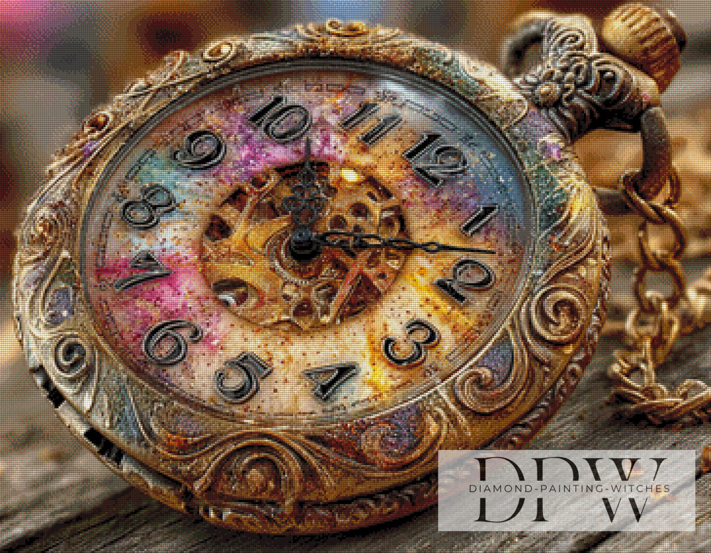 Glitzer Clock by Casalla Vendetta 90x70cm mit 240 Farben DPW-3707