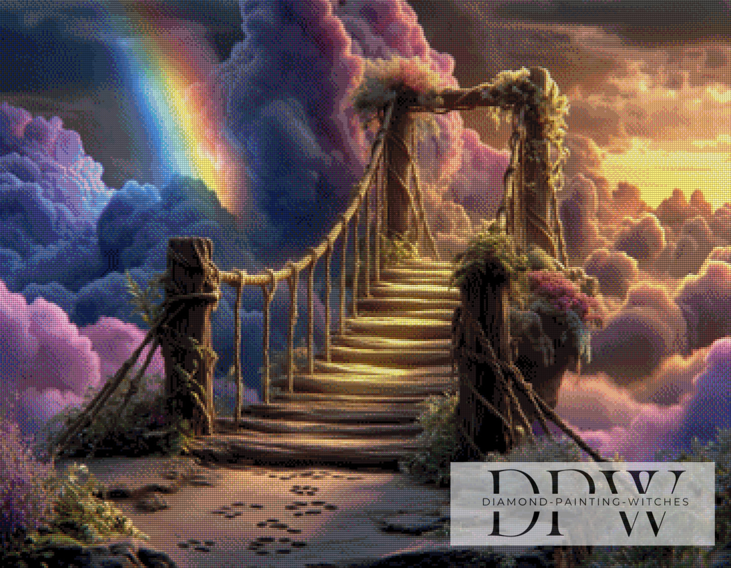 Regenbogenbrücke by QN 90x70cm mit 220 Farben DPW-3708