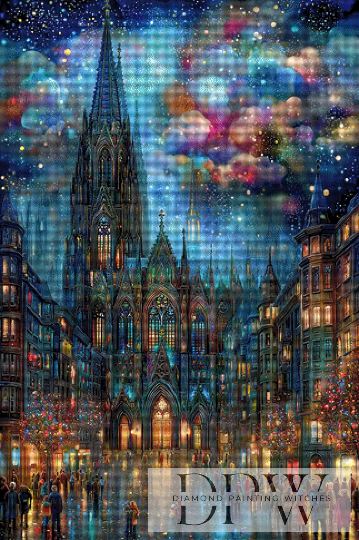 Köln bei Nacht by Catill 80x120cm mit 360 Farben DPW-3713