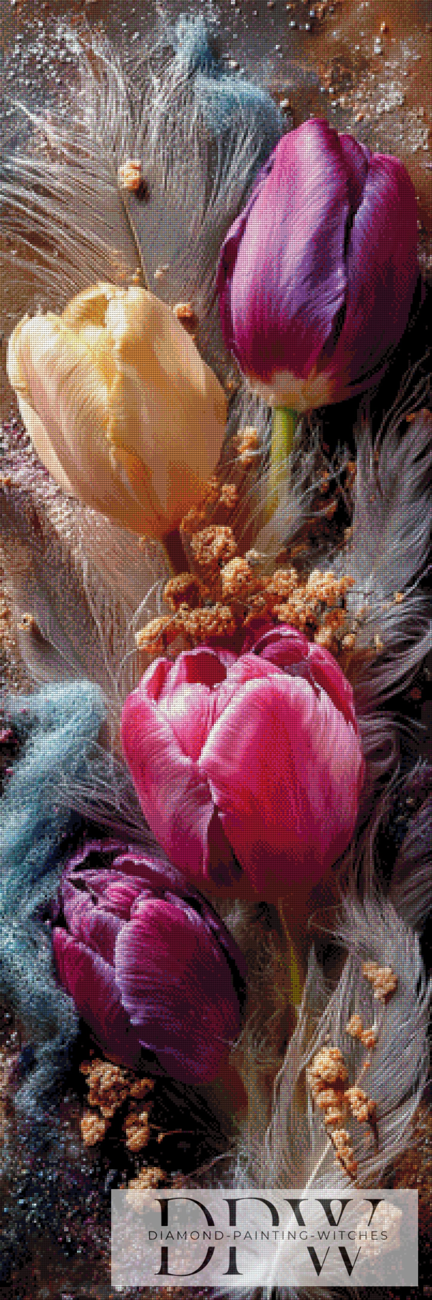 Tulpen by theA.art 50x150cm mit 270 Farben DPW-3733