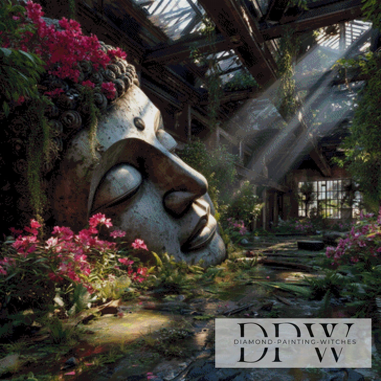 Lost Buddha by QN 90x90cm mit 210 Farben DPW-3736