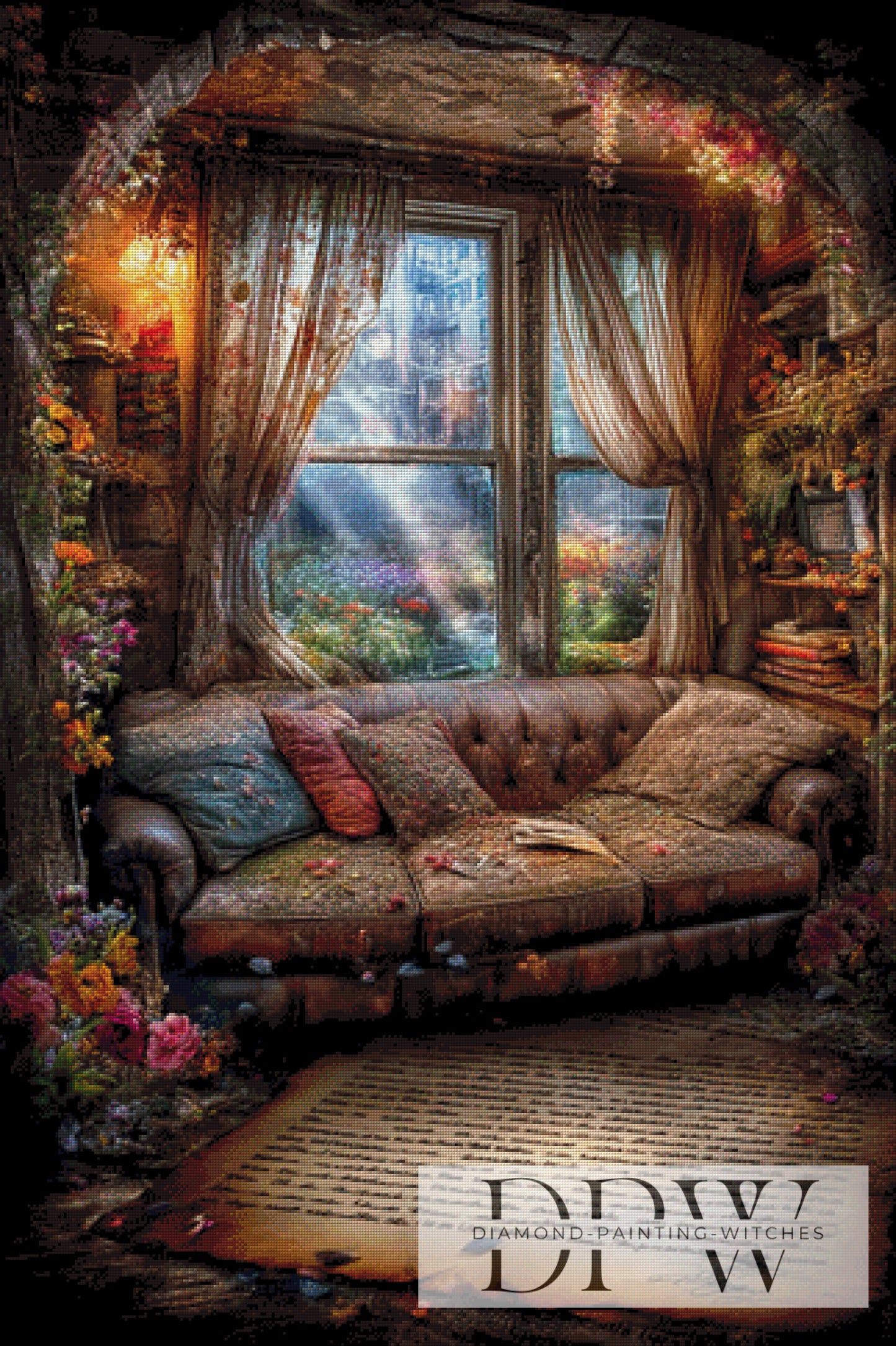 Vintage verlassenes Sofa by ellufija 80x120cm mit 290 Farben DPW-3740