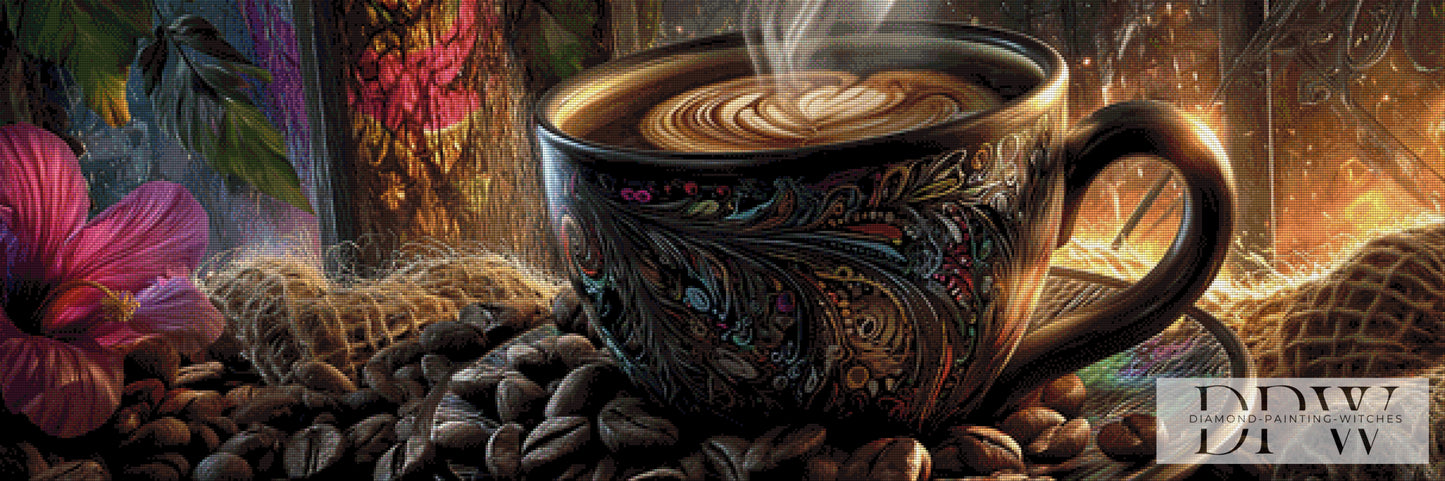 Coffee by _Sweet_Loco_AI 150x50cm mit 240 Farben DPW-3748