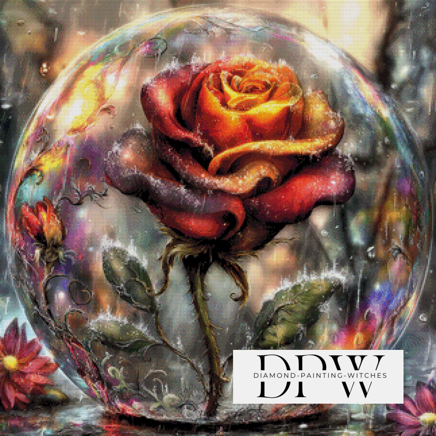 Eisrose by Casalla Vendetta 80x80cm mit 310 Farben DPW-3754