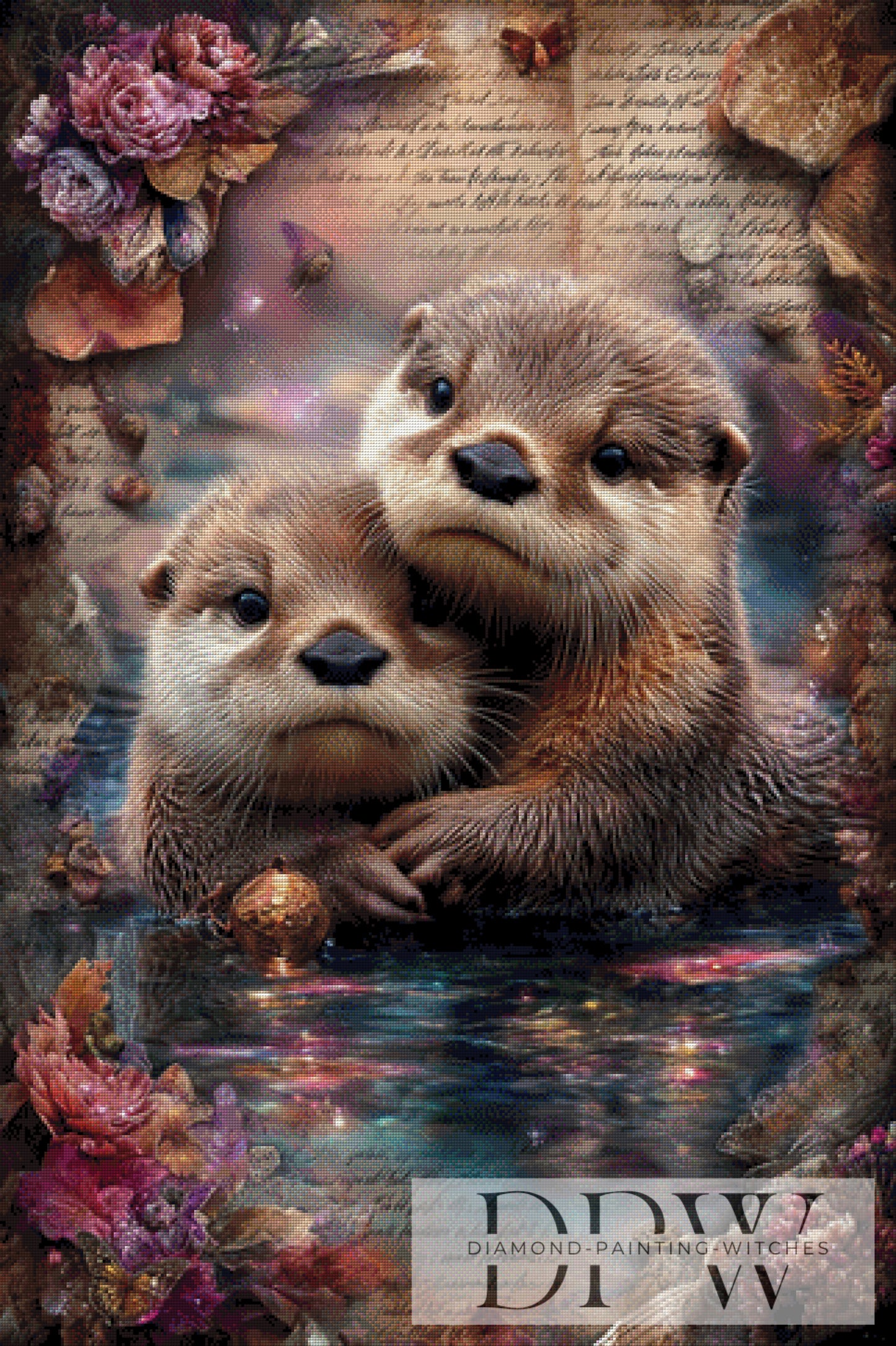Vintage Otter by ellufija 80x120cm mit 270 Farben DPW-3759