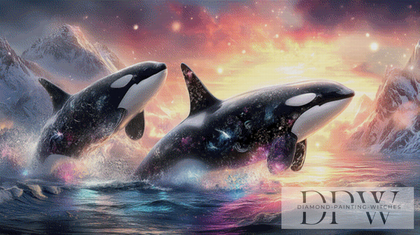 Orcas by ellufija 125x70cm mit 200 Farben DPW-3842