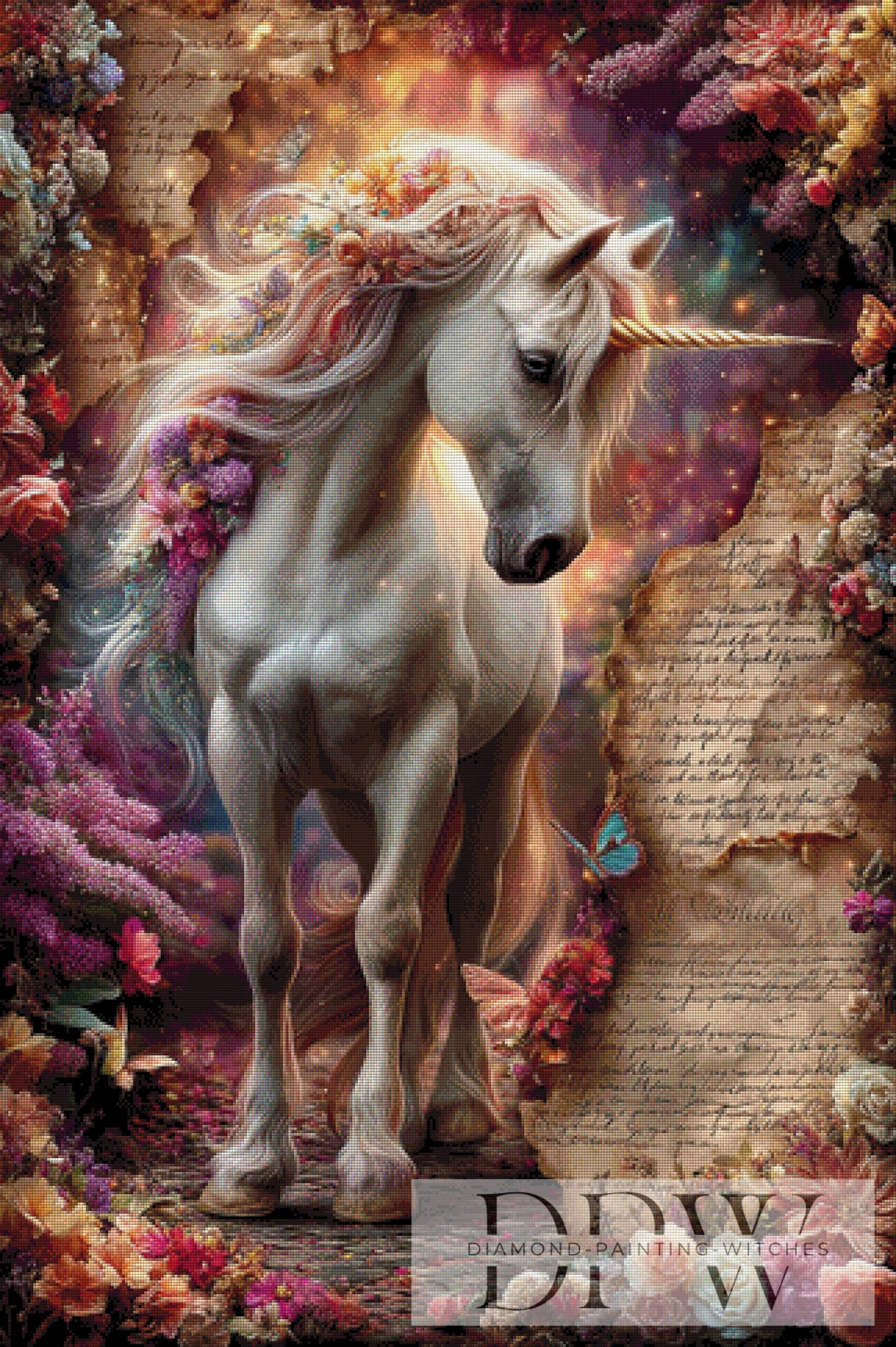 Vintage Floracorn by ellufija 80x120cm mit 270 Farben DPW-3855