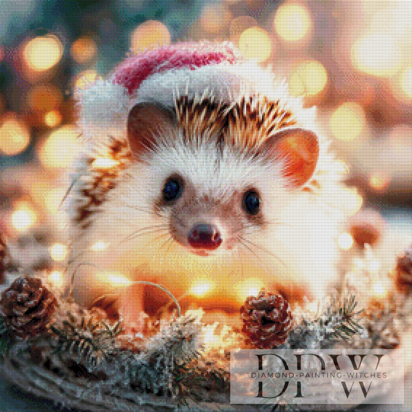 Advent Igel by theA.art 70x70cm mit 230 Farben DPW-3872