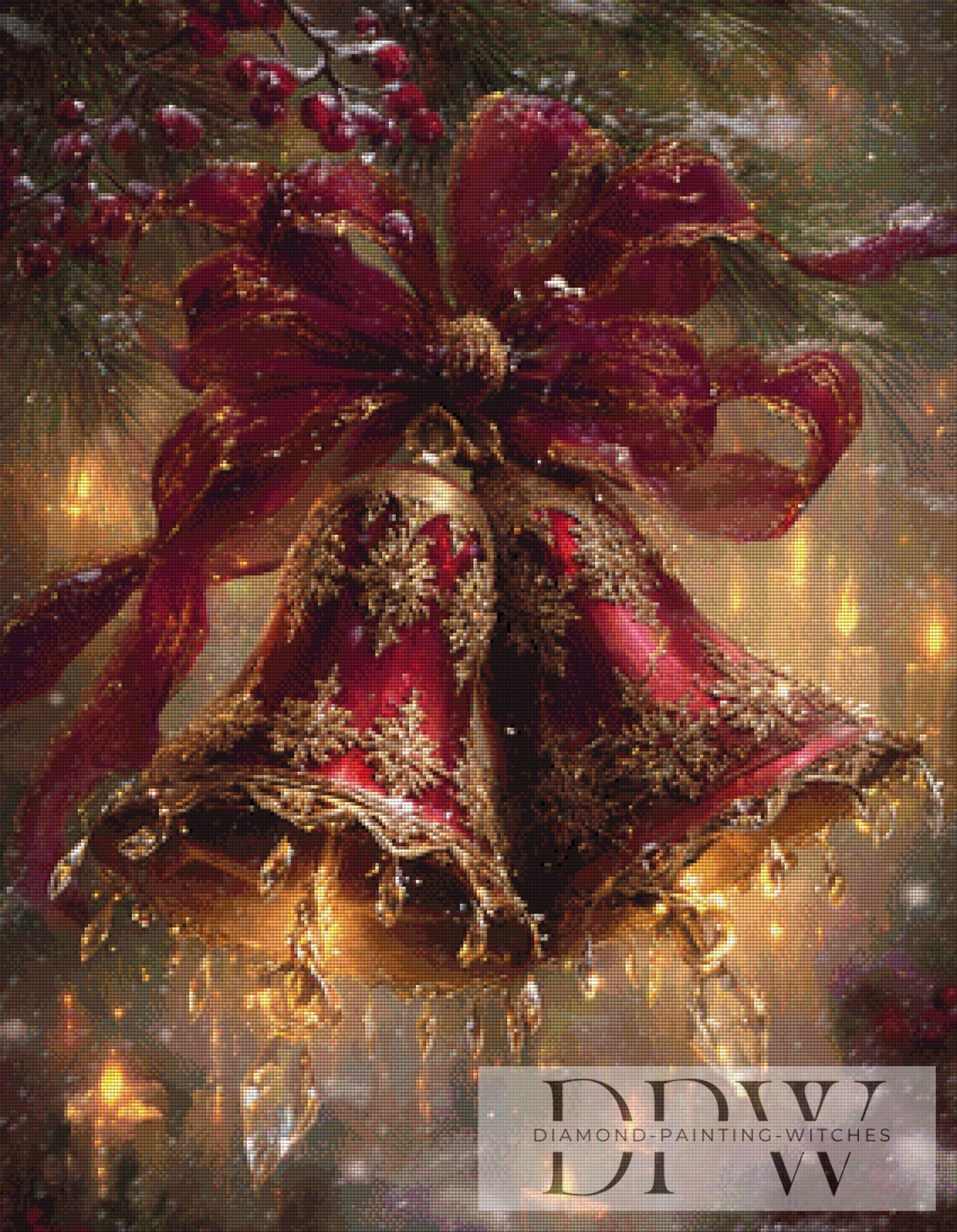 Weihnachtsglocken by Maggie 70x90cm mit 200 Farben DPW-3878