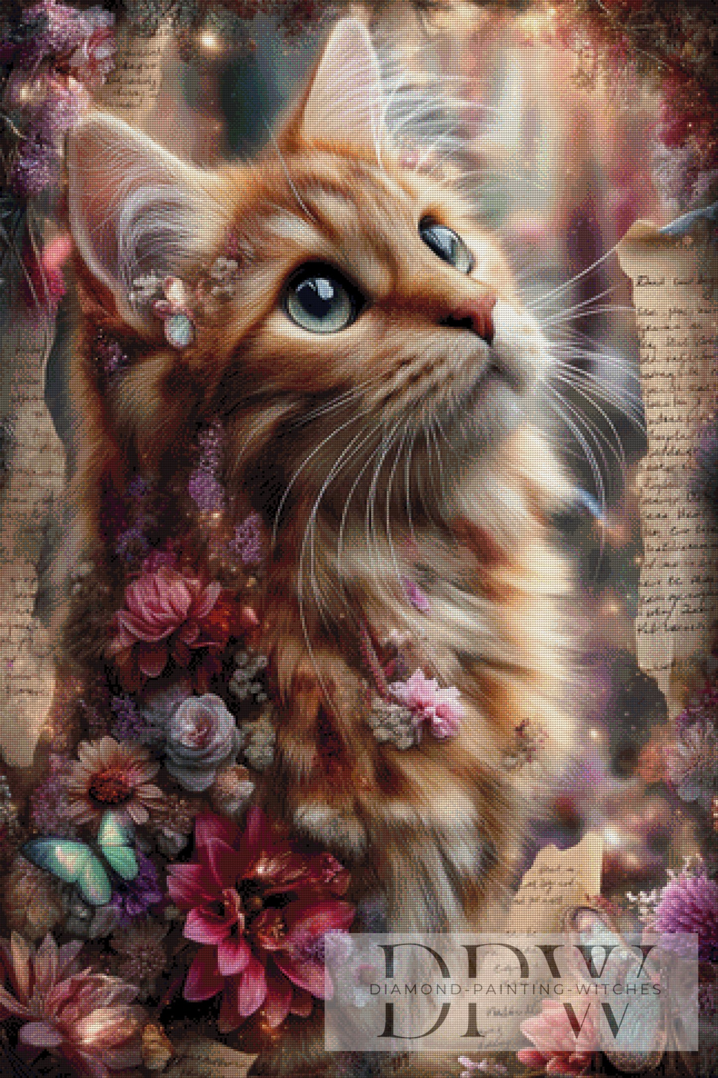 Vintage - Floh by ellufija 80x120cm mit 220 Farben DPW-3910