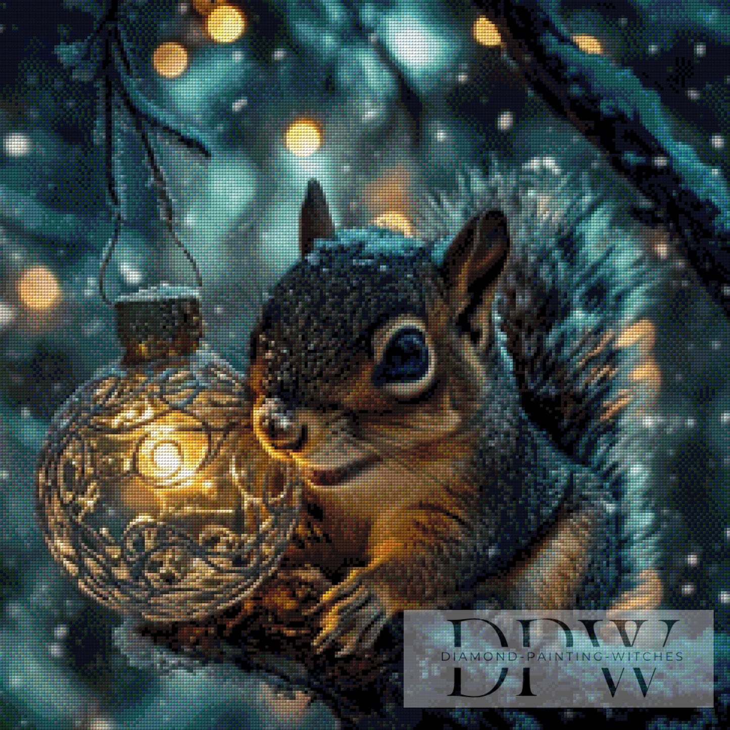 Diebisches Eichhörnchen by Pixxel Pics 60x60cm mit 160 Farben DPW-3915