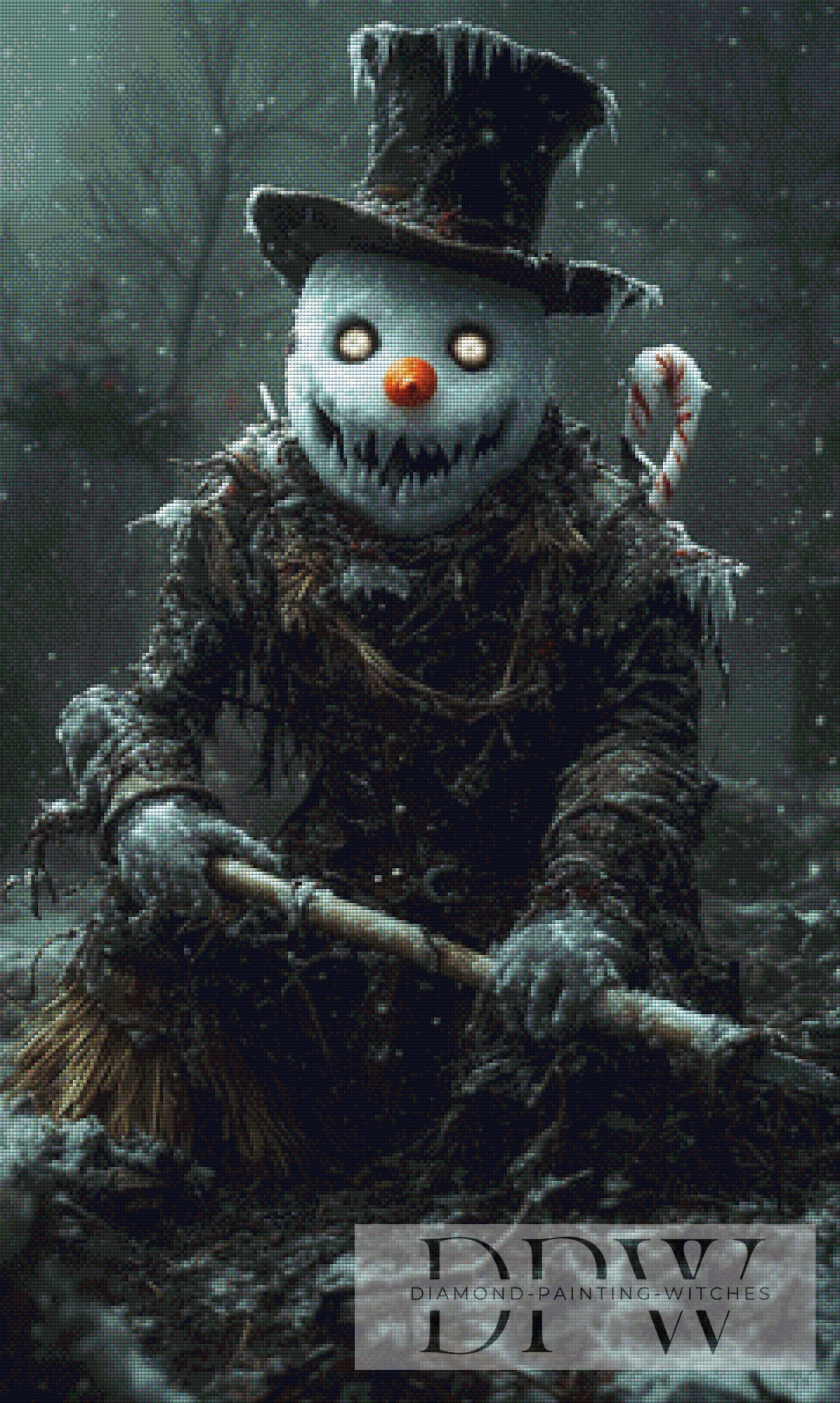 Horror Snowman by Pixxel Pics 60x100cm mit 100 Farben DPW-3917