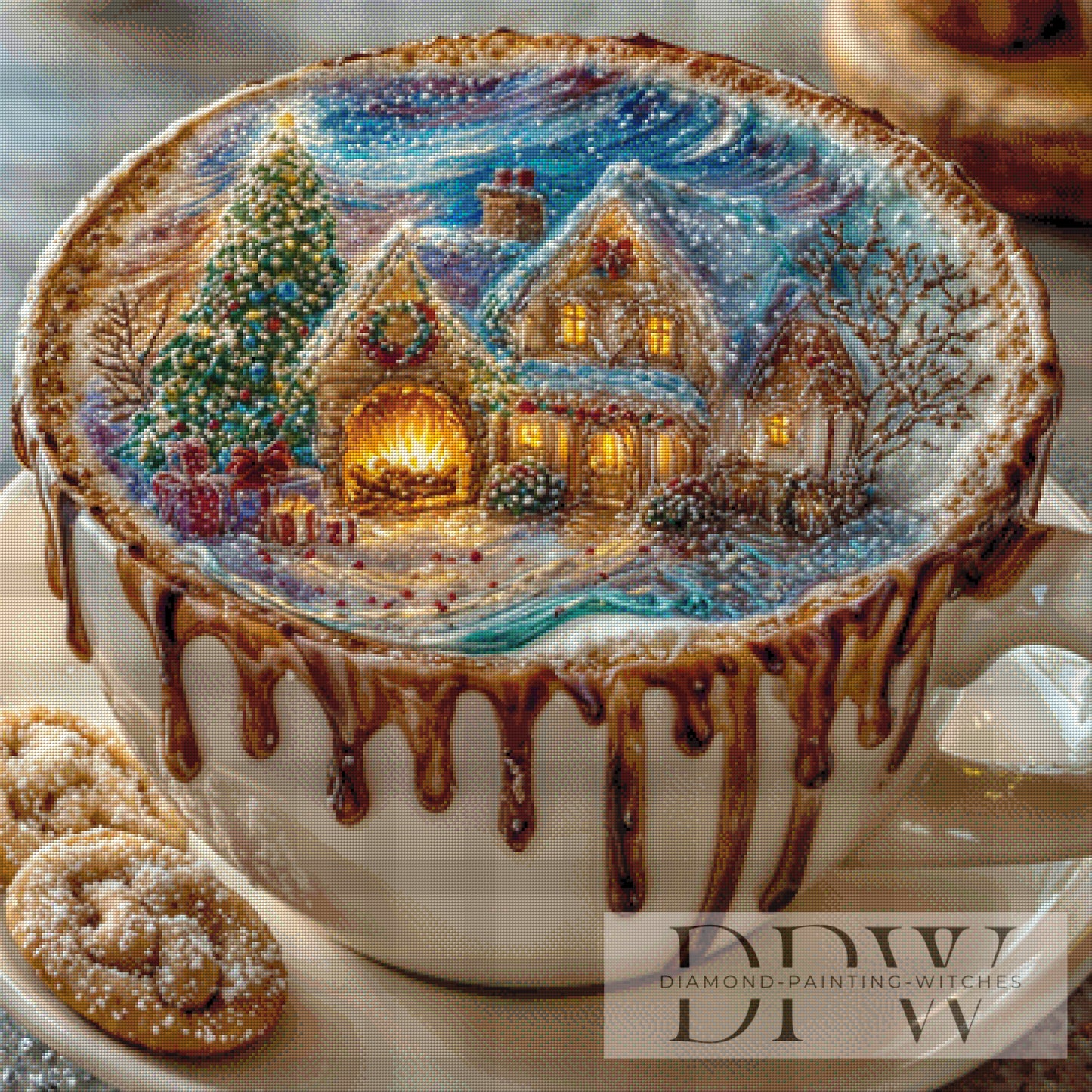 Winter Teacup 1 by Pixxel Pics 90x90cm mit 270 Farben DPW-3919