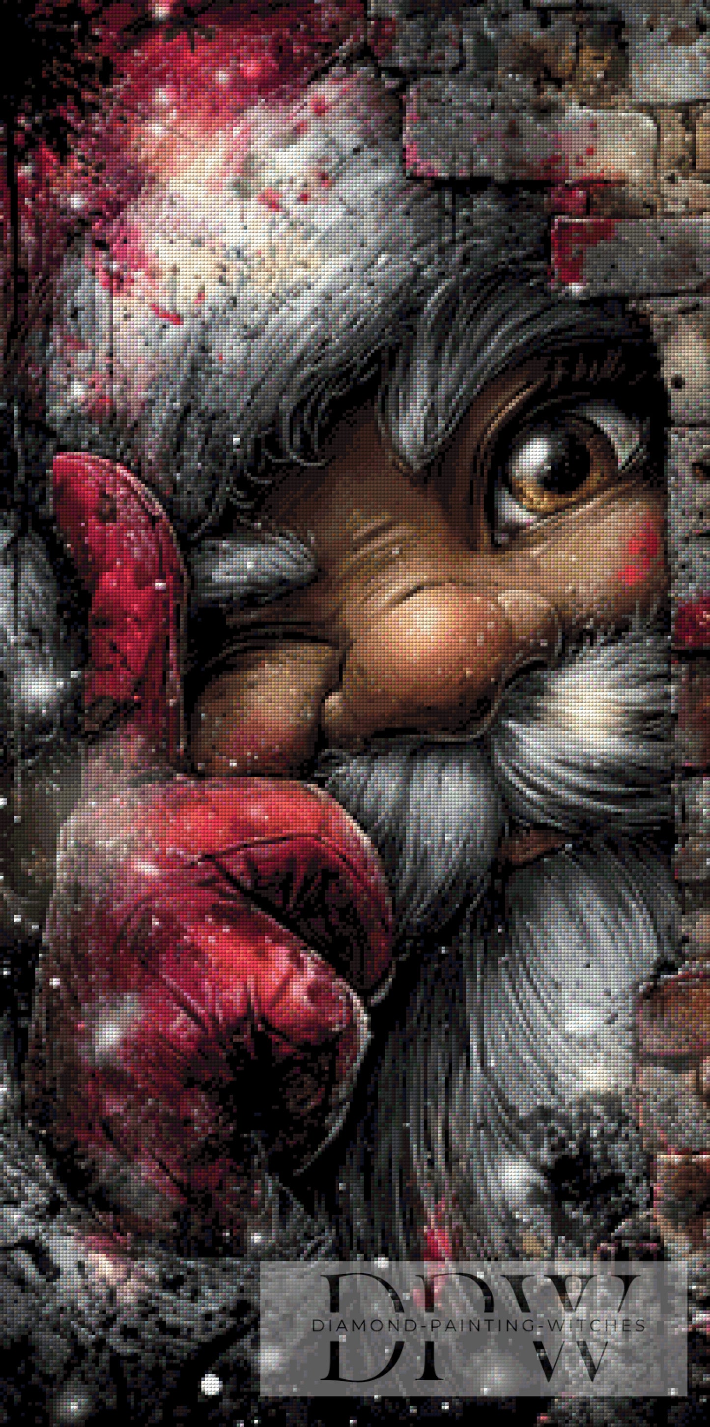 Lustiger Weihnachtsmann by Elly_A.I. 50x100cm mit 160 Farben DPW-3927