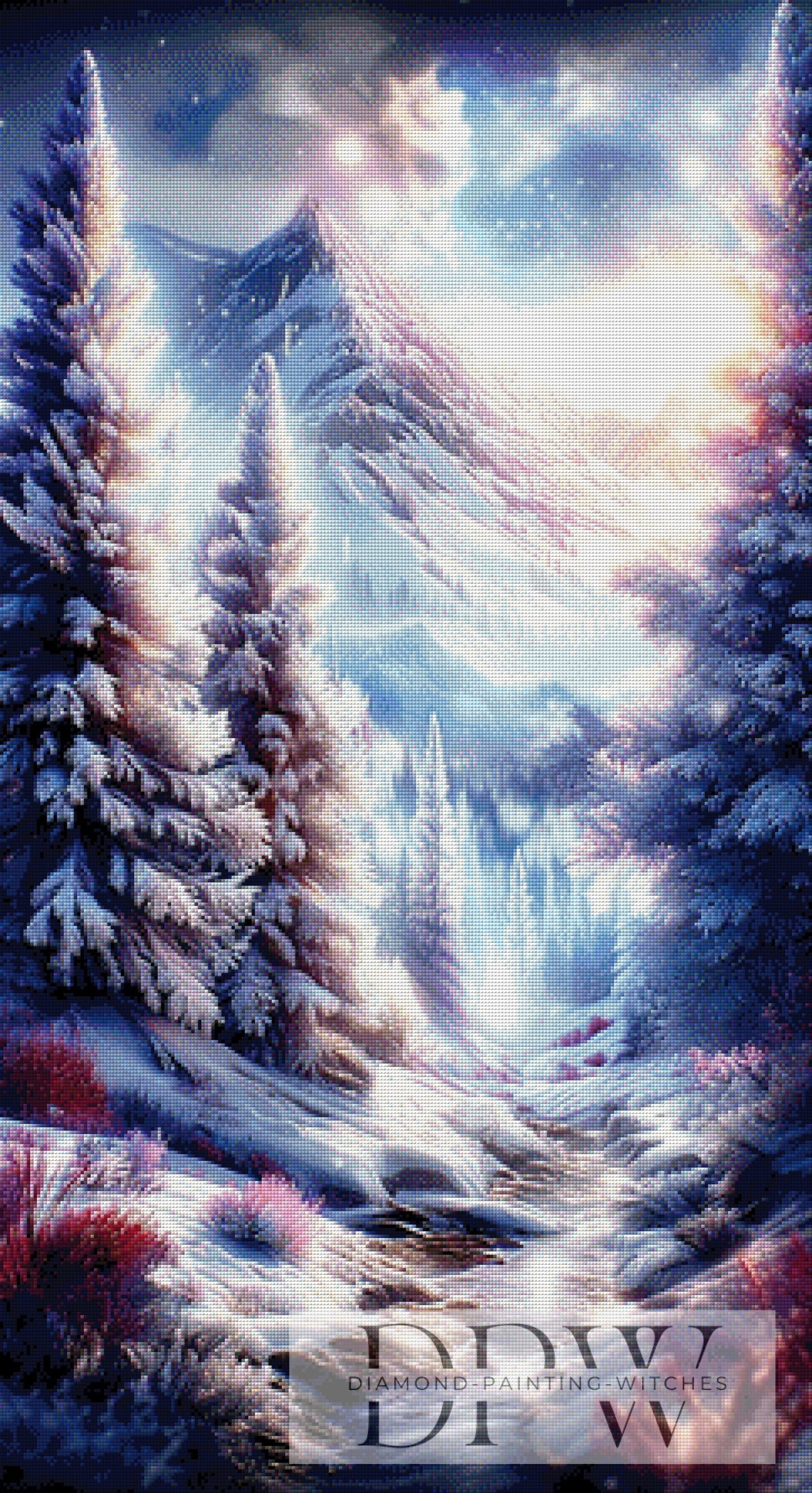 Winter im Tal by ellufija 60x110cm mit 170 Farben DPW-3945