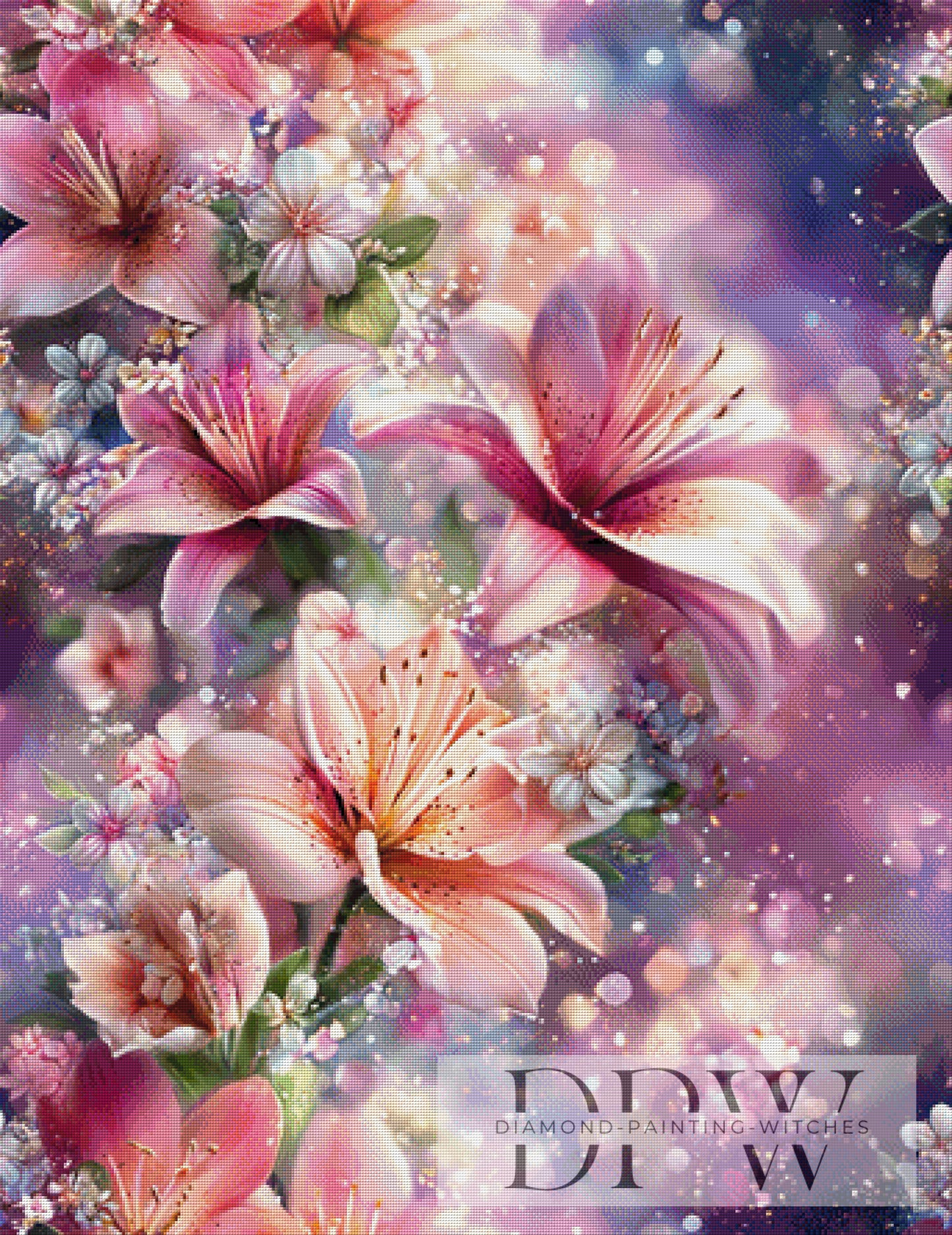 Lily Elegance by ellufija 85x110cm mit 290 Farben DPW-3967