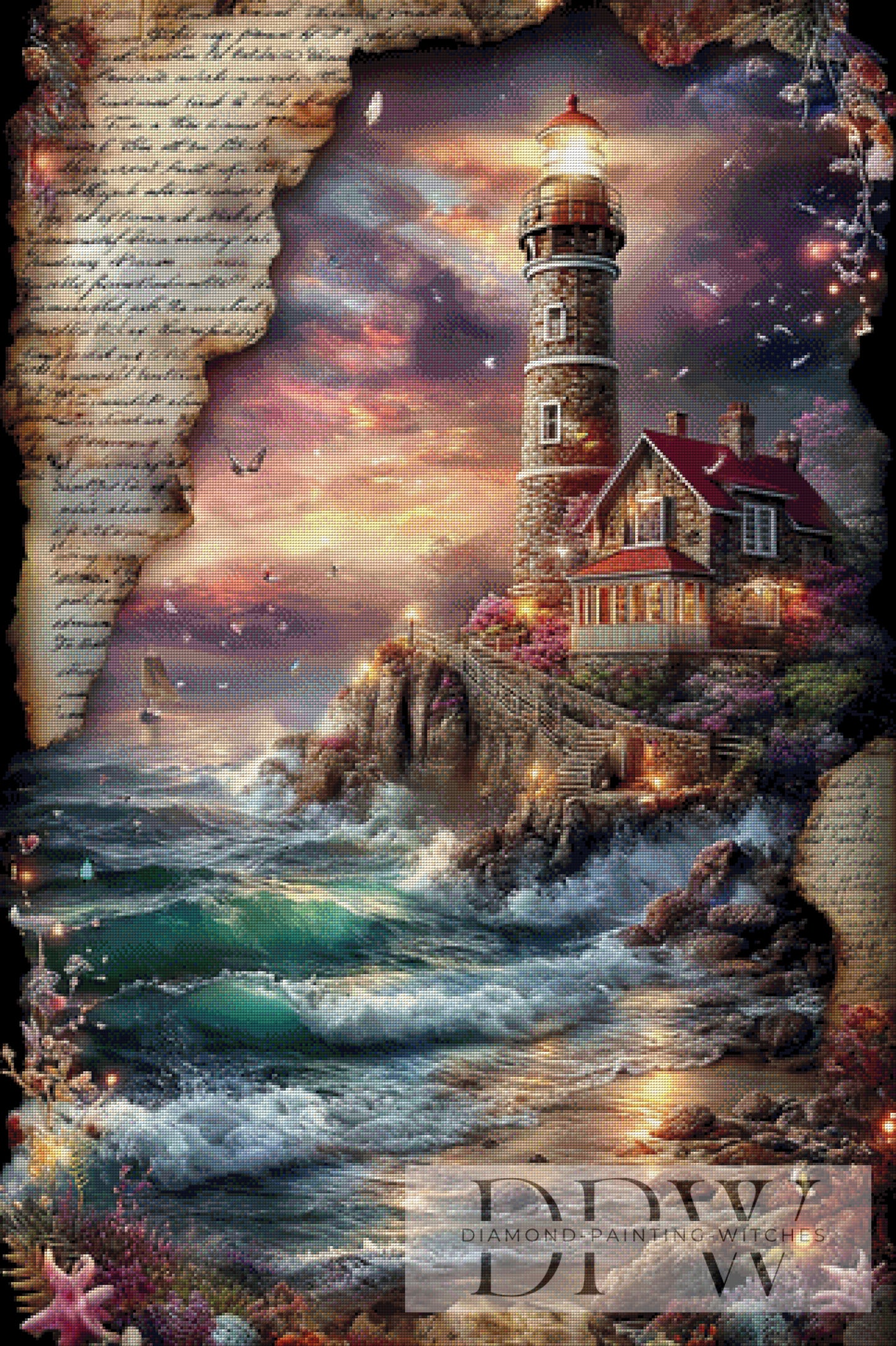 Vintage Rauhe See by ellufija 80x120cm mit 260 Farben DPW-3977