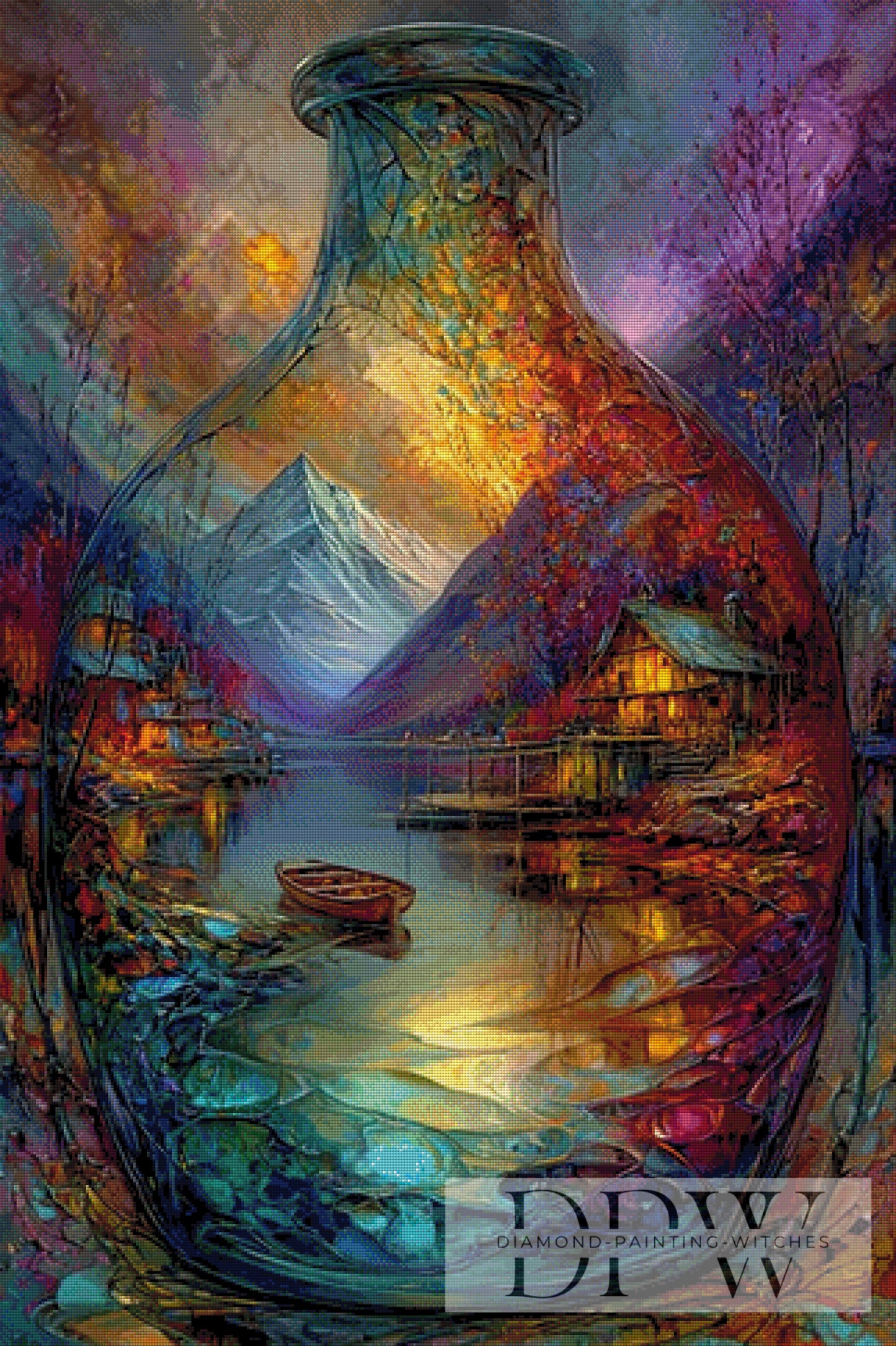 Die stille Reise im Glas by Catill 80x120cm mit 320 Farben DPW-4007
