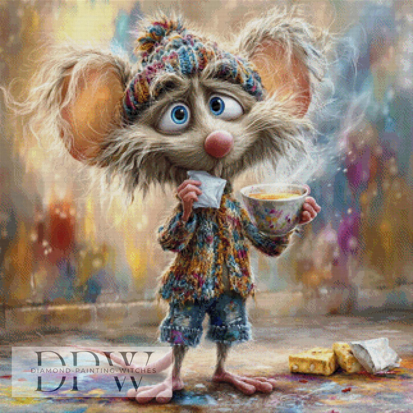 Tee Nager by CreatiVart 80x80cm mit 260 Farben DPW-4044