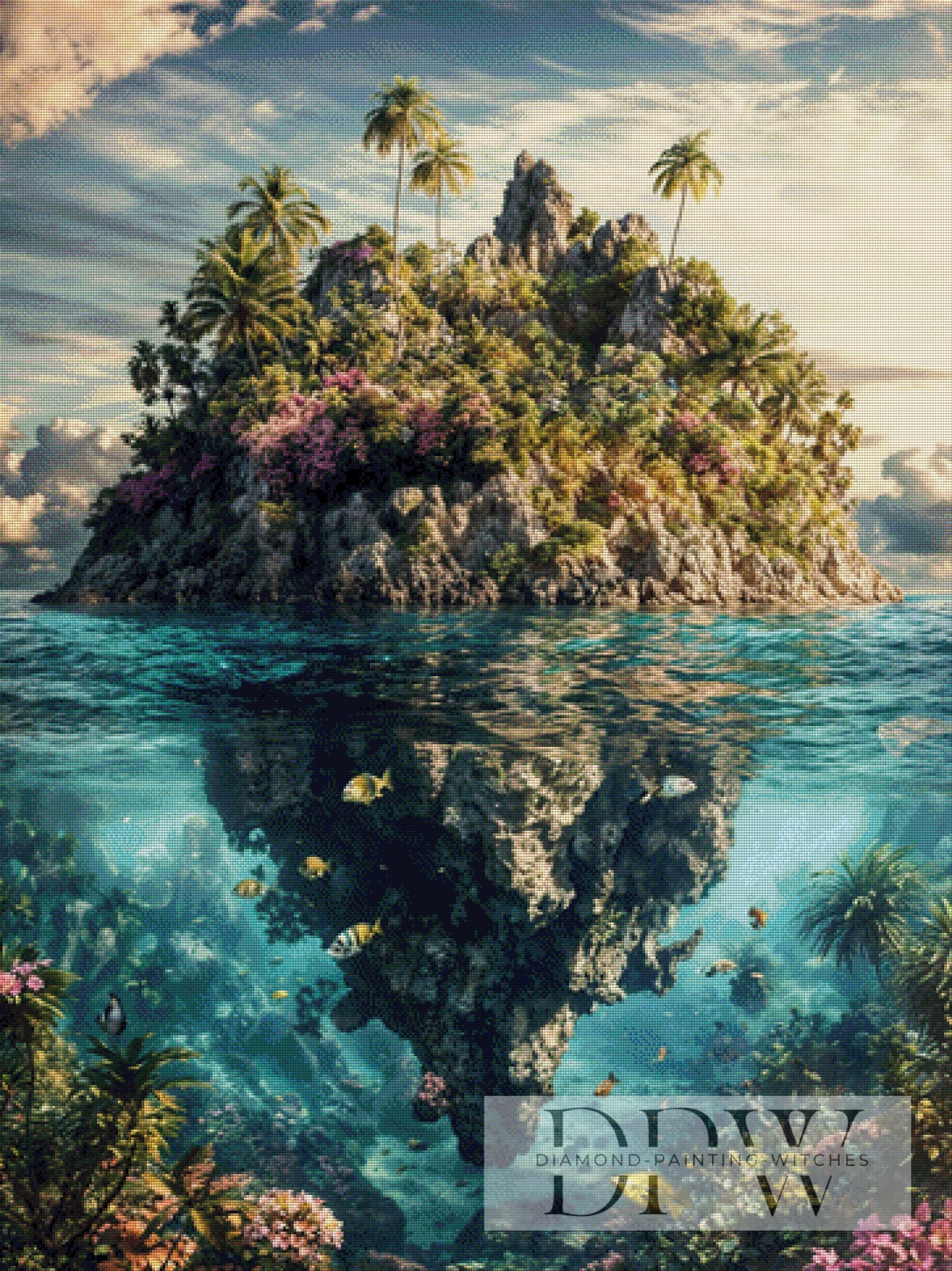 Einsame Insel by Pixxel Pics 90x120cm mit 250 Farben DPW-4049