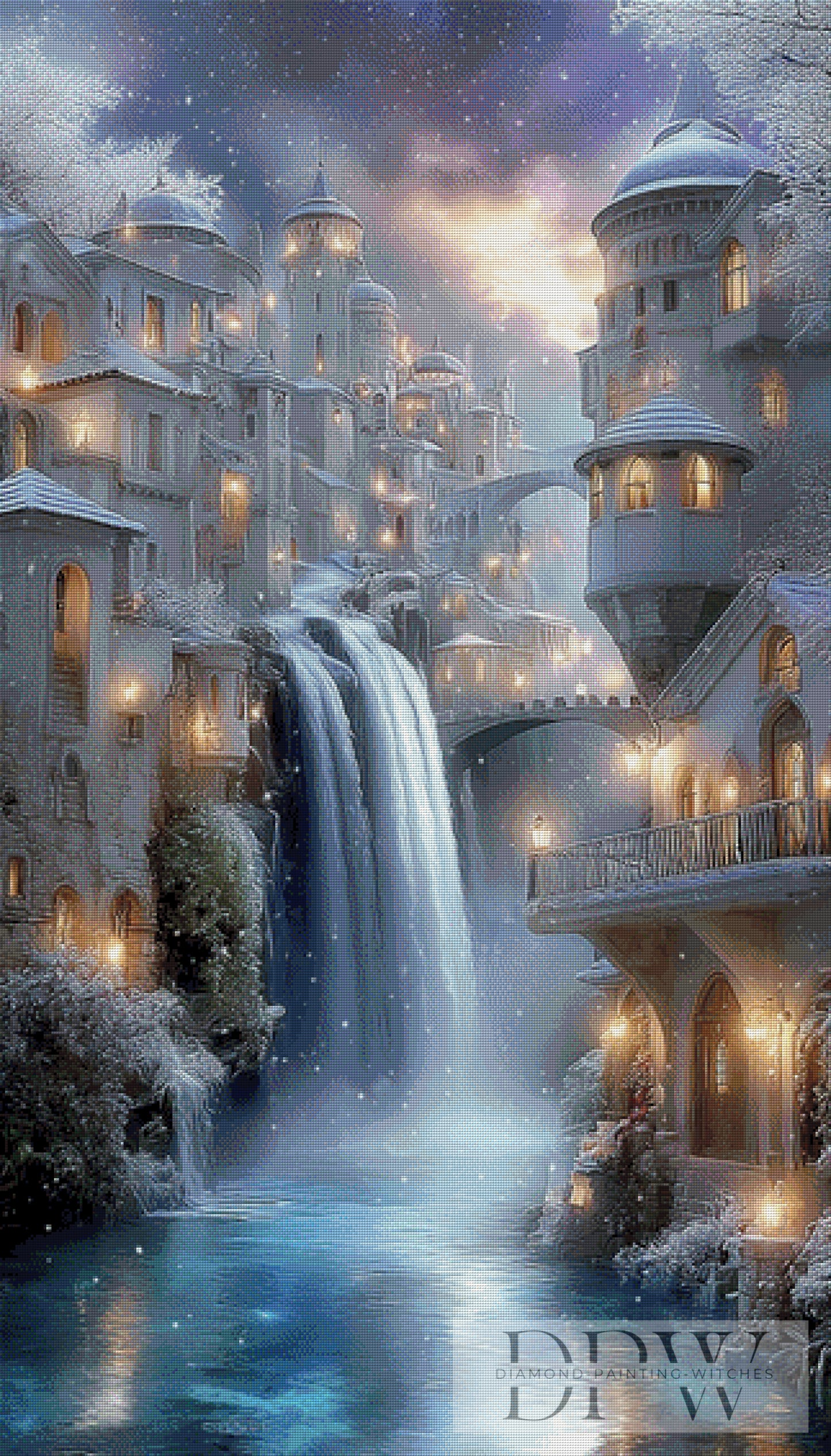 Winterlichtburg by Elly_A.I. 80x140cm mit 180 Farben DPW-4079