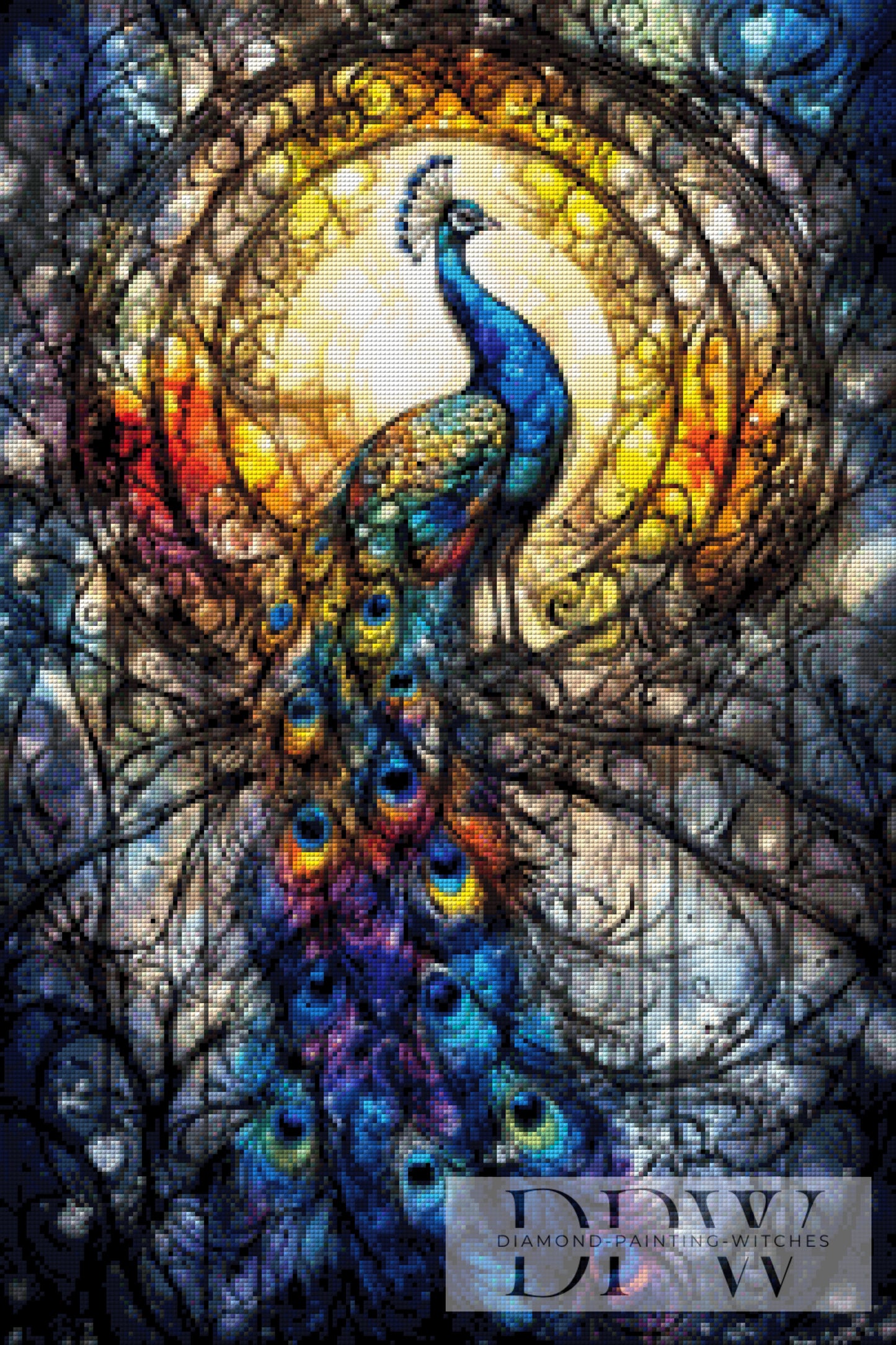 Peacock fantasy by Pixxel Pics 50x75cm mit 260 Farben DPW-4098