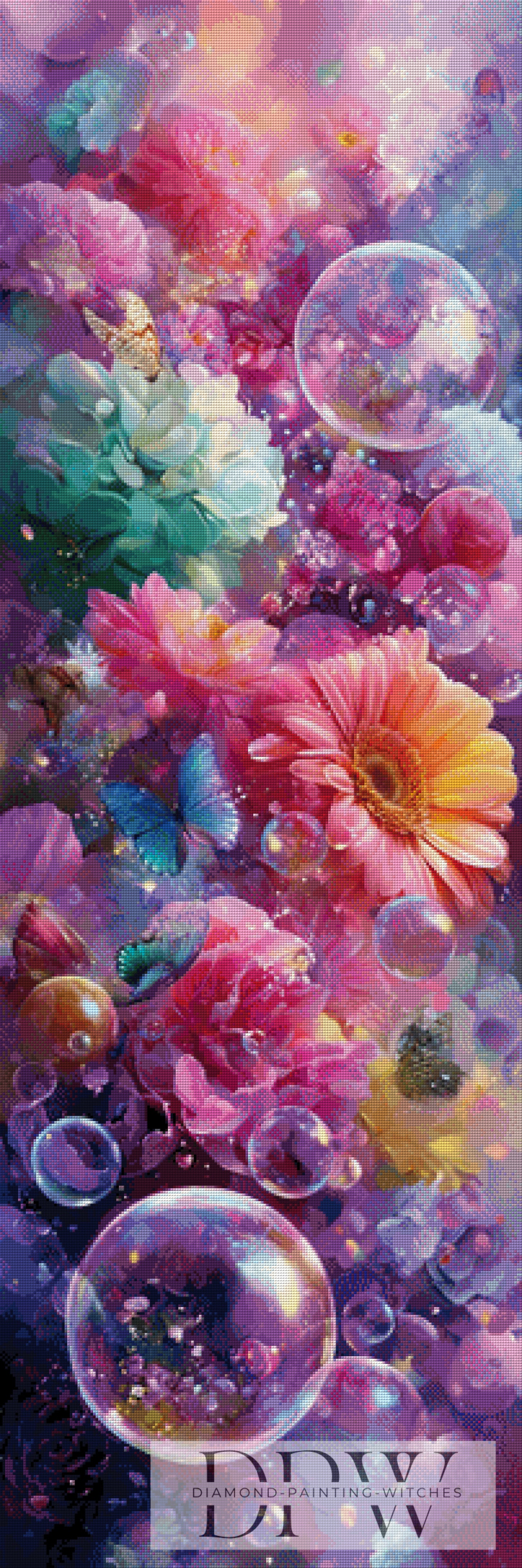 Blümchenglanz by theA.art 50x150cm mit 350 Farben DPW-4123