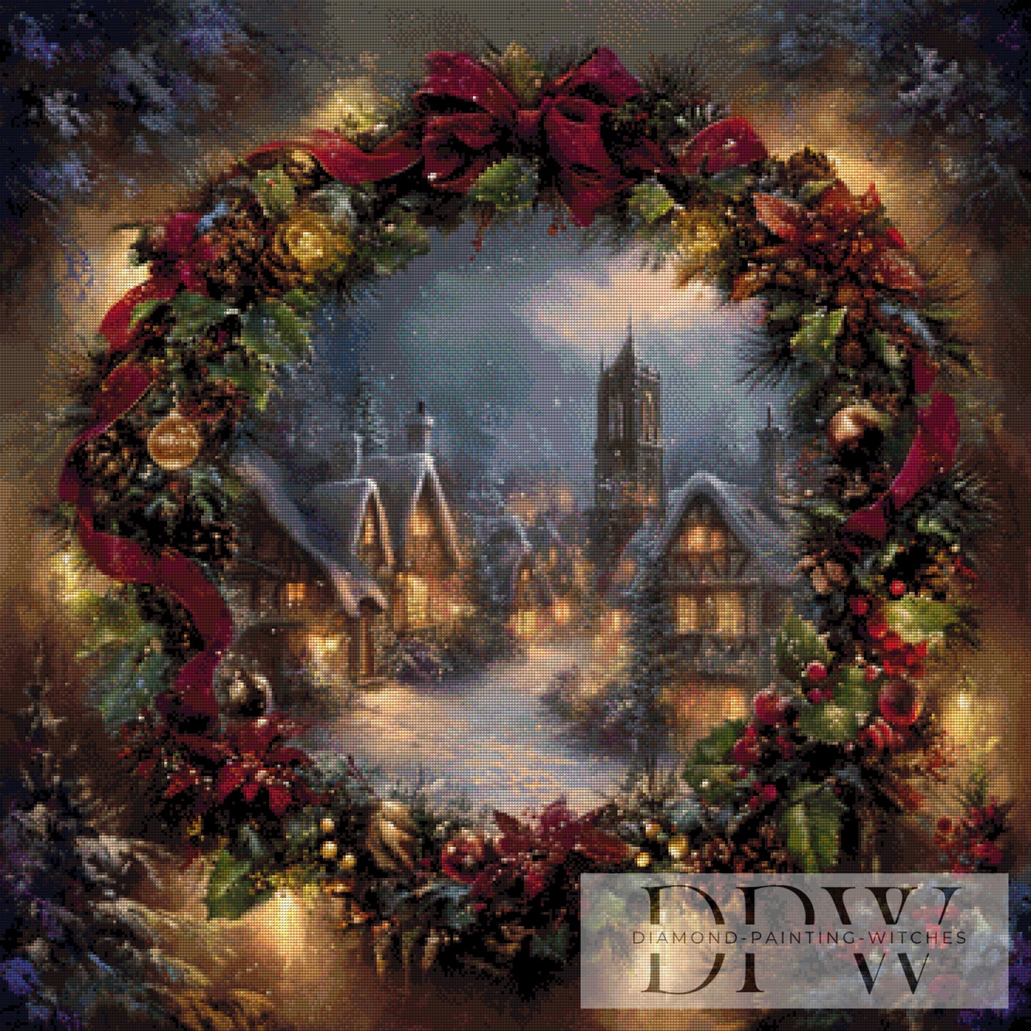 Weihnachtskranz by Maggie 90x90cm mit 200 Farben DPW-4127