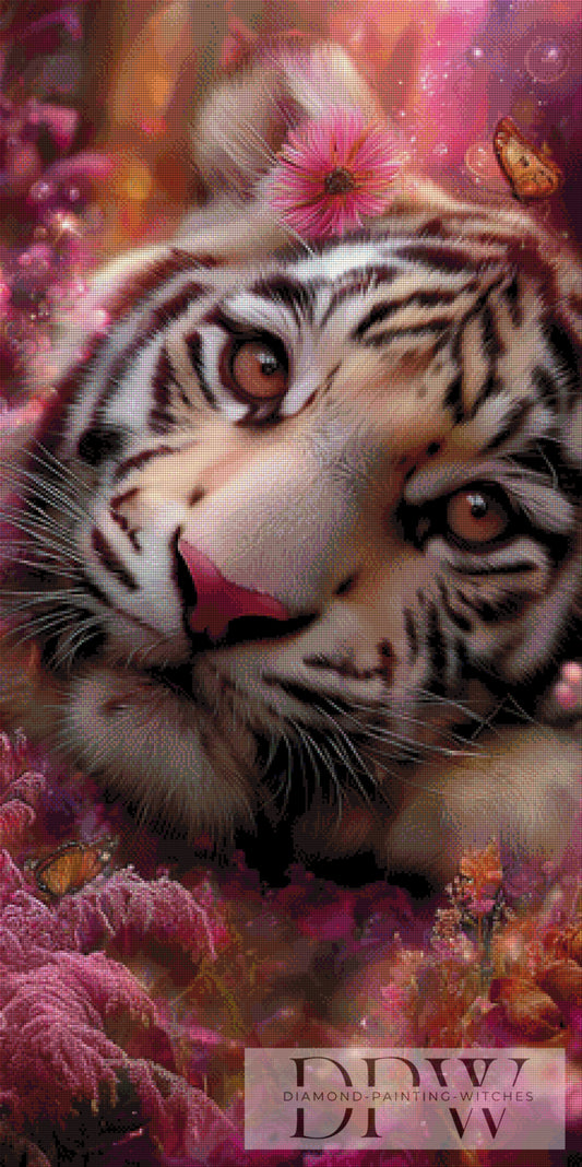 White Tiger by CreatiVart 60x120cm mit 200 Farben DPW-412