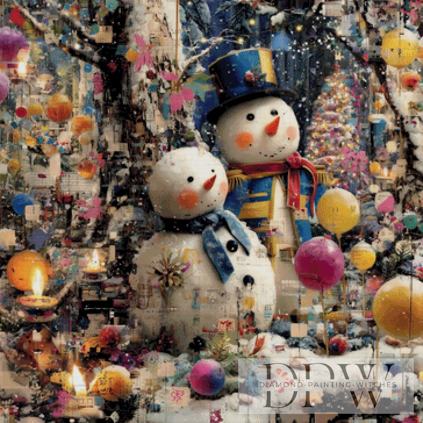 Wimmel Weihnacht by QN 90x90cm mit 290 Farben DPW-4135