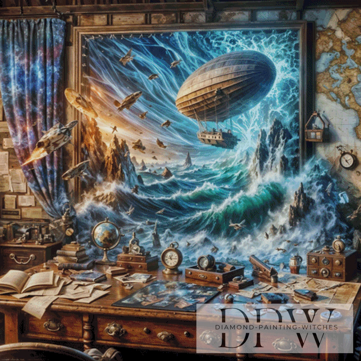 Adventurer's Desk by Pixxel Pics 110x110cm mit 230 Farben DPW-4170