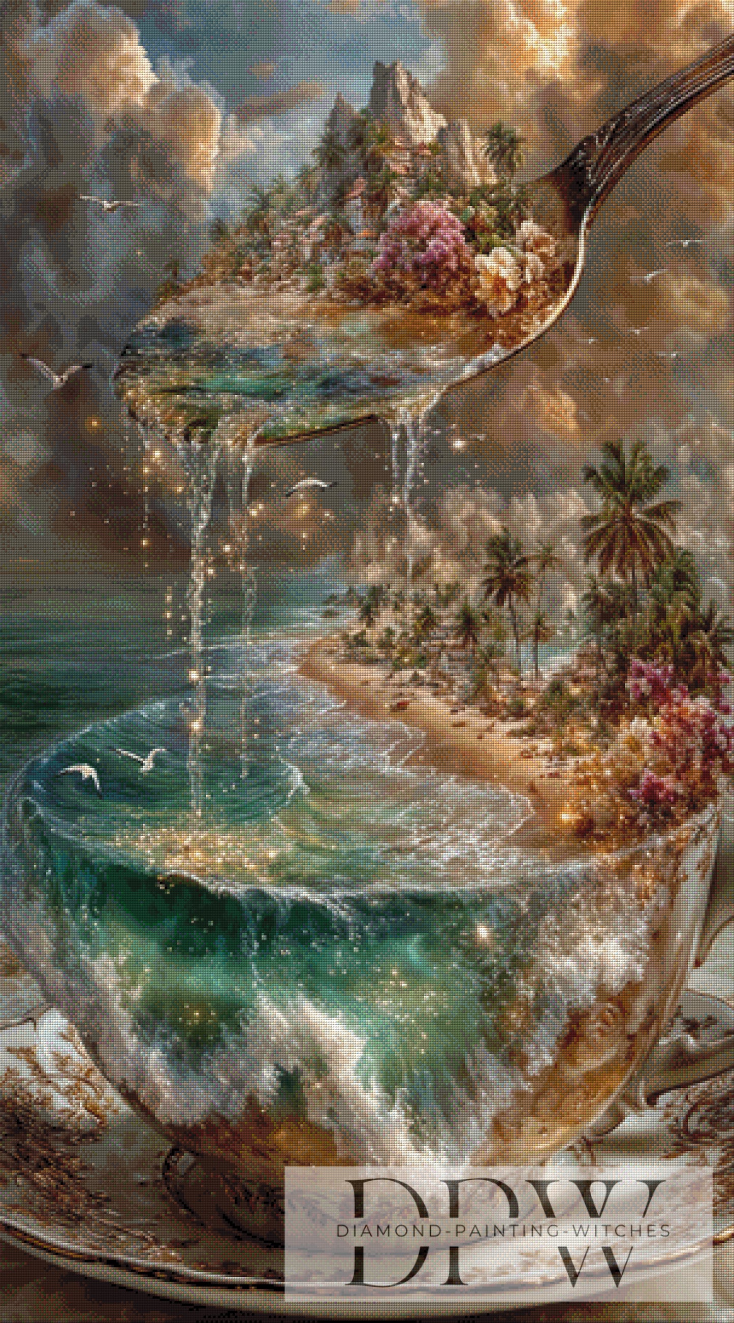 Tropical Teacup by Pixxel Pics 75x135cm mit 200 Farben DPW-4182