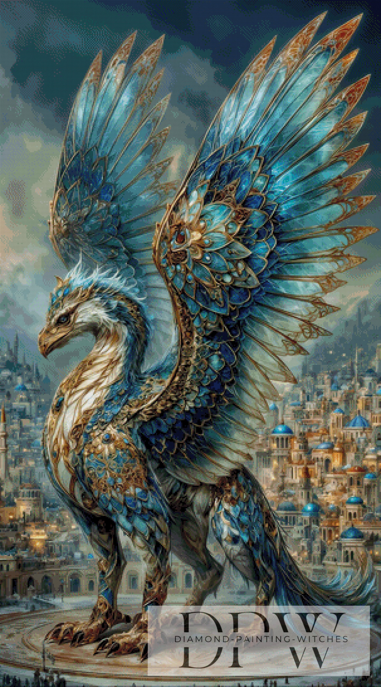 Griffin of gems by Pixxel Pics 75x135cm mit 200 Farben DPW-4189
