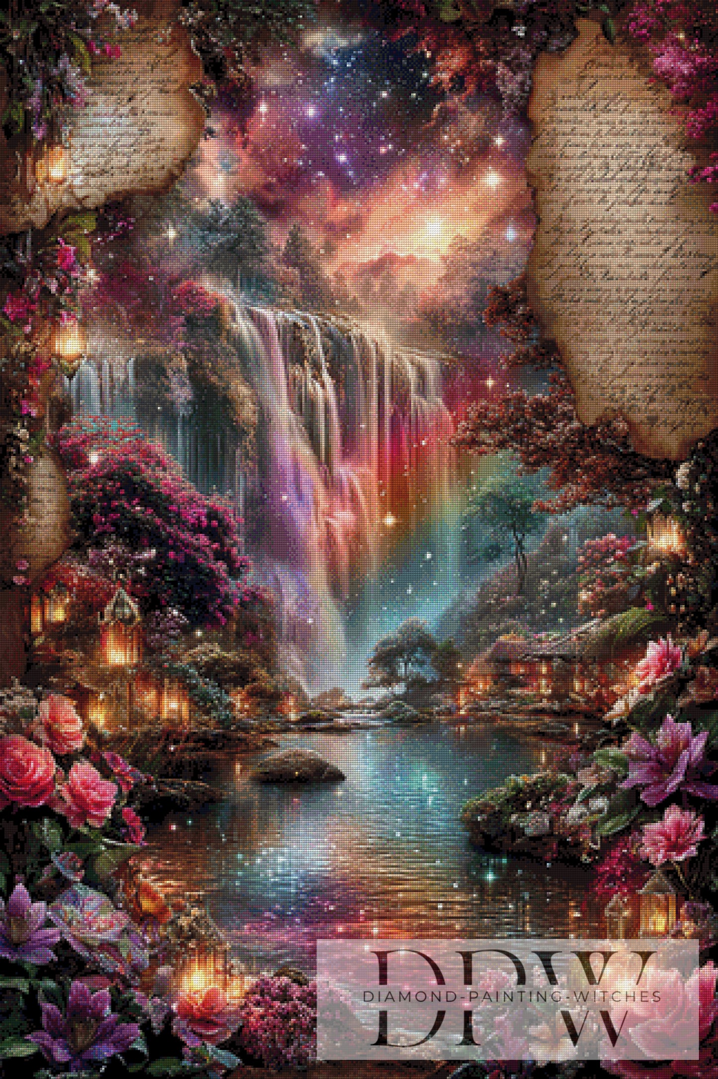 Vintage Wasserfall by ellufija 80x120cm mit 310 Farben DPW-4192