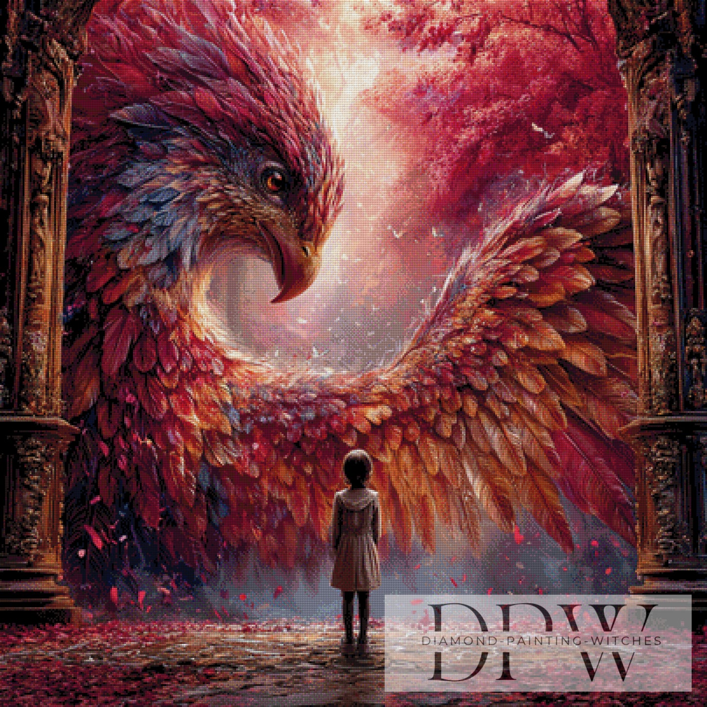 Wächter der Blütezeit by ellufija 100x100cm mit 210 Farben DPW-4215