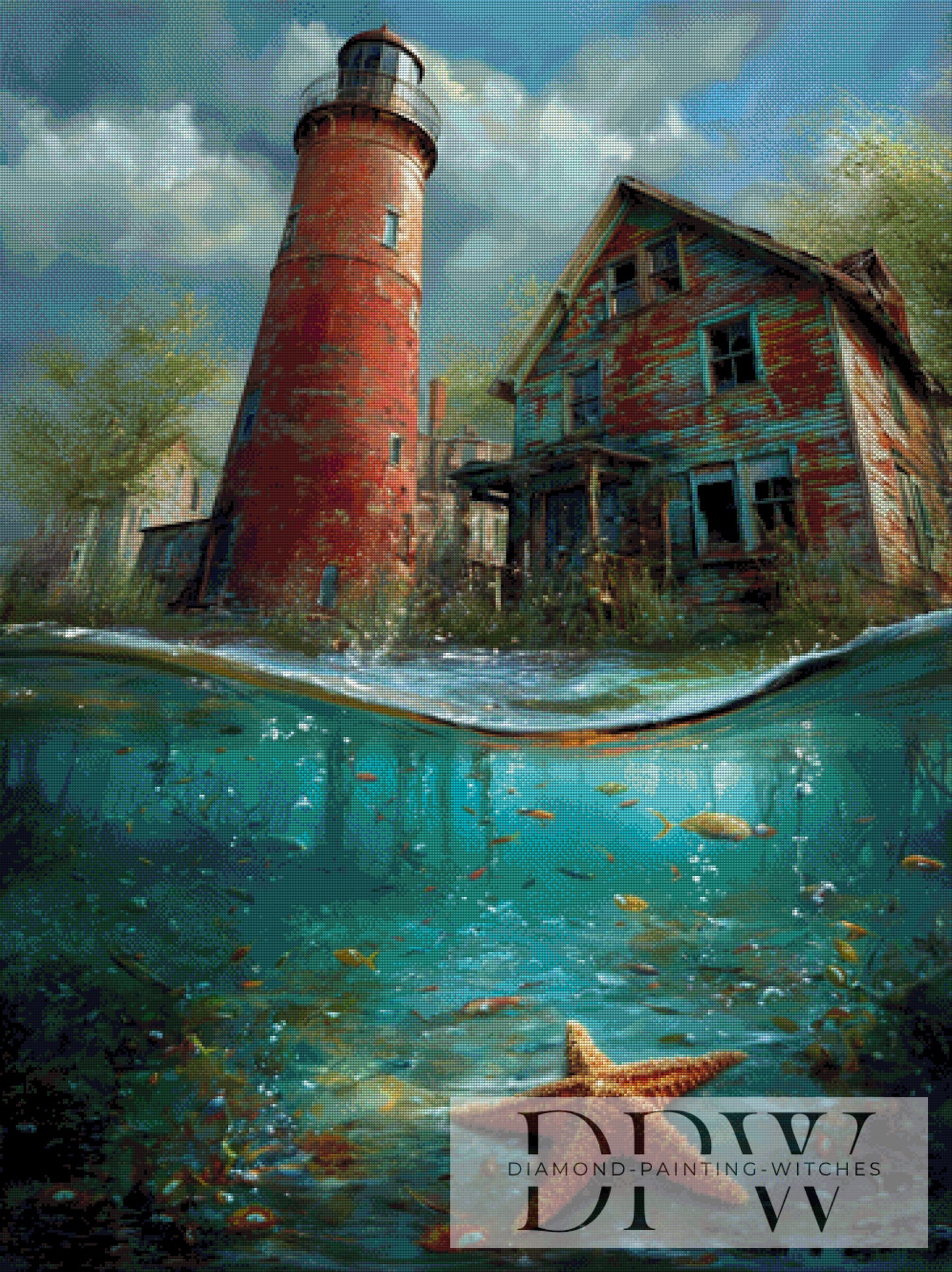 Under the Lighthouse by QN 90x120cm mit 240 Farben DPW-4257