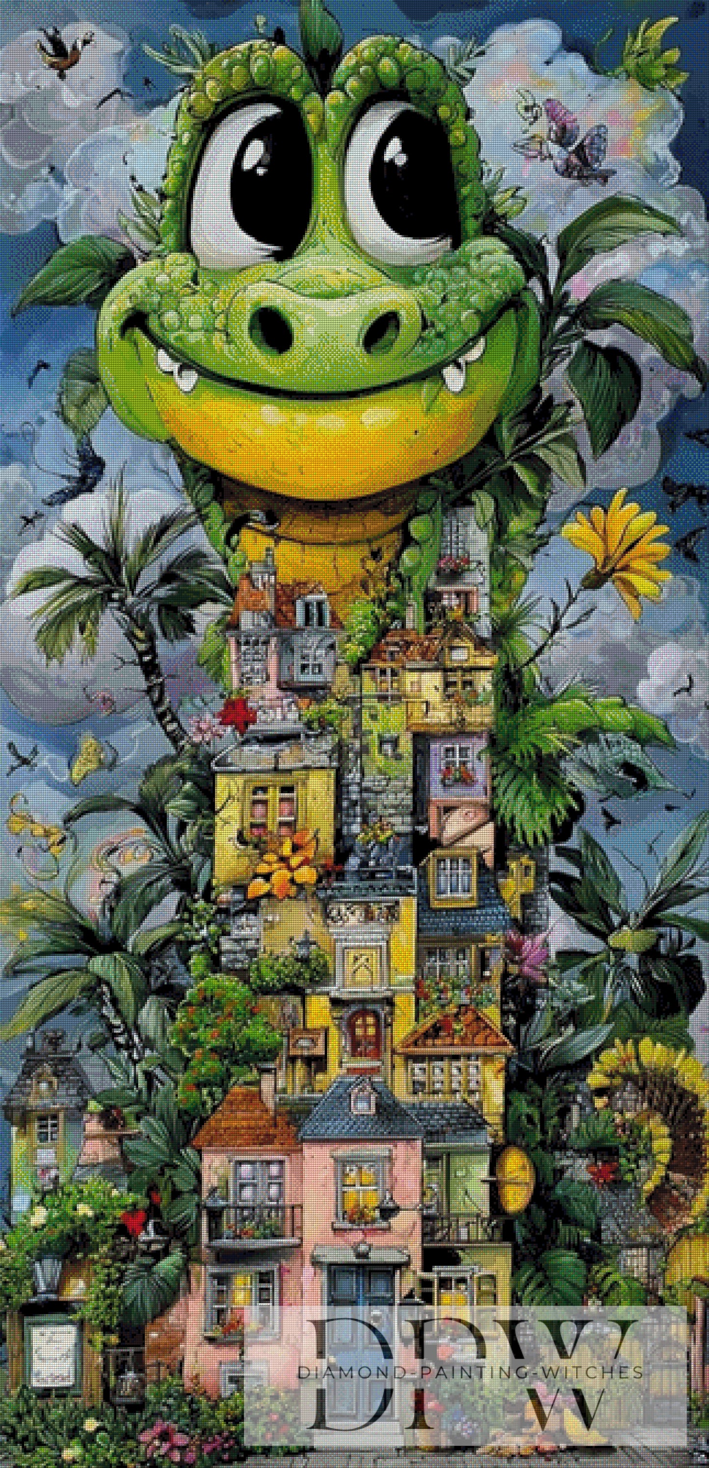 Hausdrache by QN 80x165cm mit 300 Farben DPW-4264
