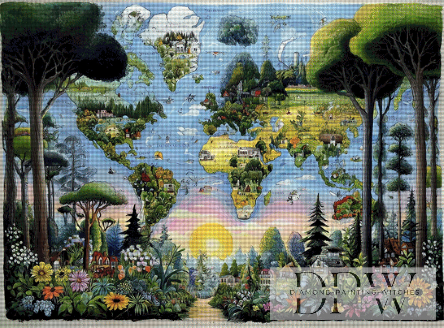 One World by QN 135x100cm 260 Farben DPW-4266