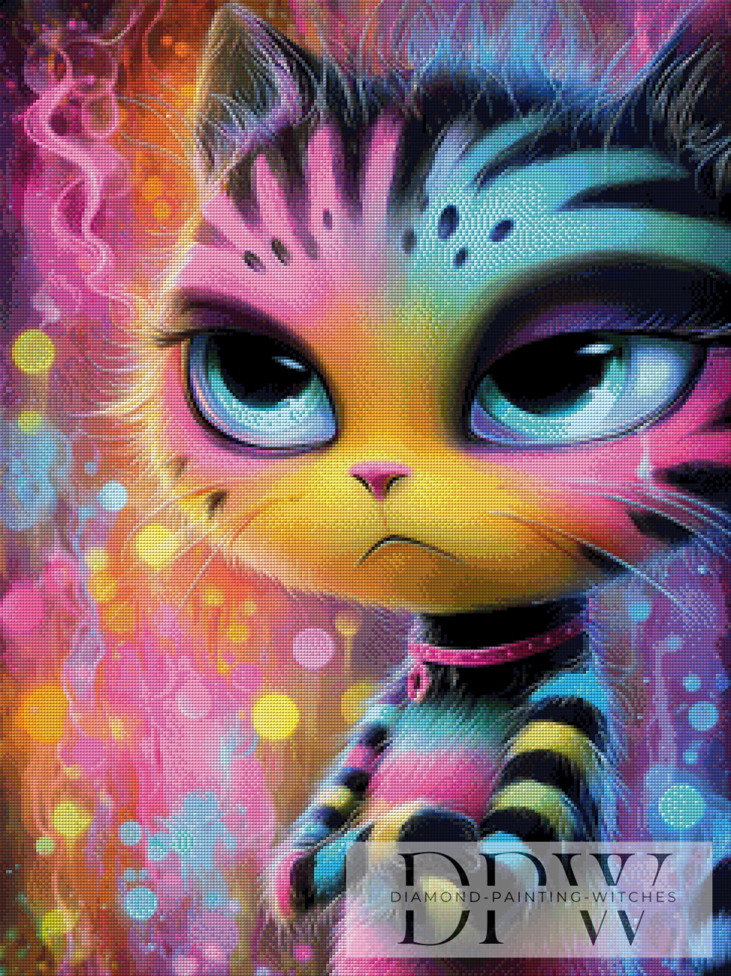 Beleidigte Miezi by Elly_A.I. 60x80cm mit 330 Farben DPW-4278